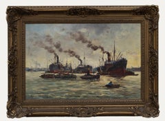 Antonius Bernardus Dirckx (1878-1927) - Oil, Fishing Boats At Dawn