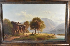 Anton Doll Mountain Village Oil Painting