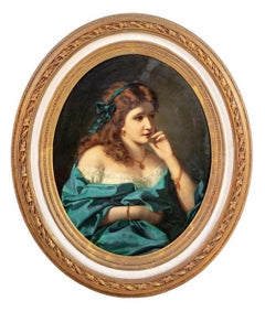 Anton Ebert Portrait of a Woman Oil on Canvas