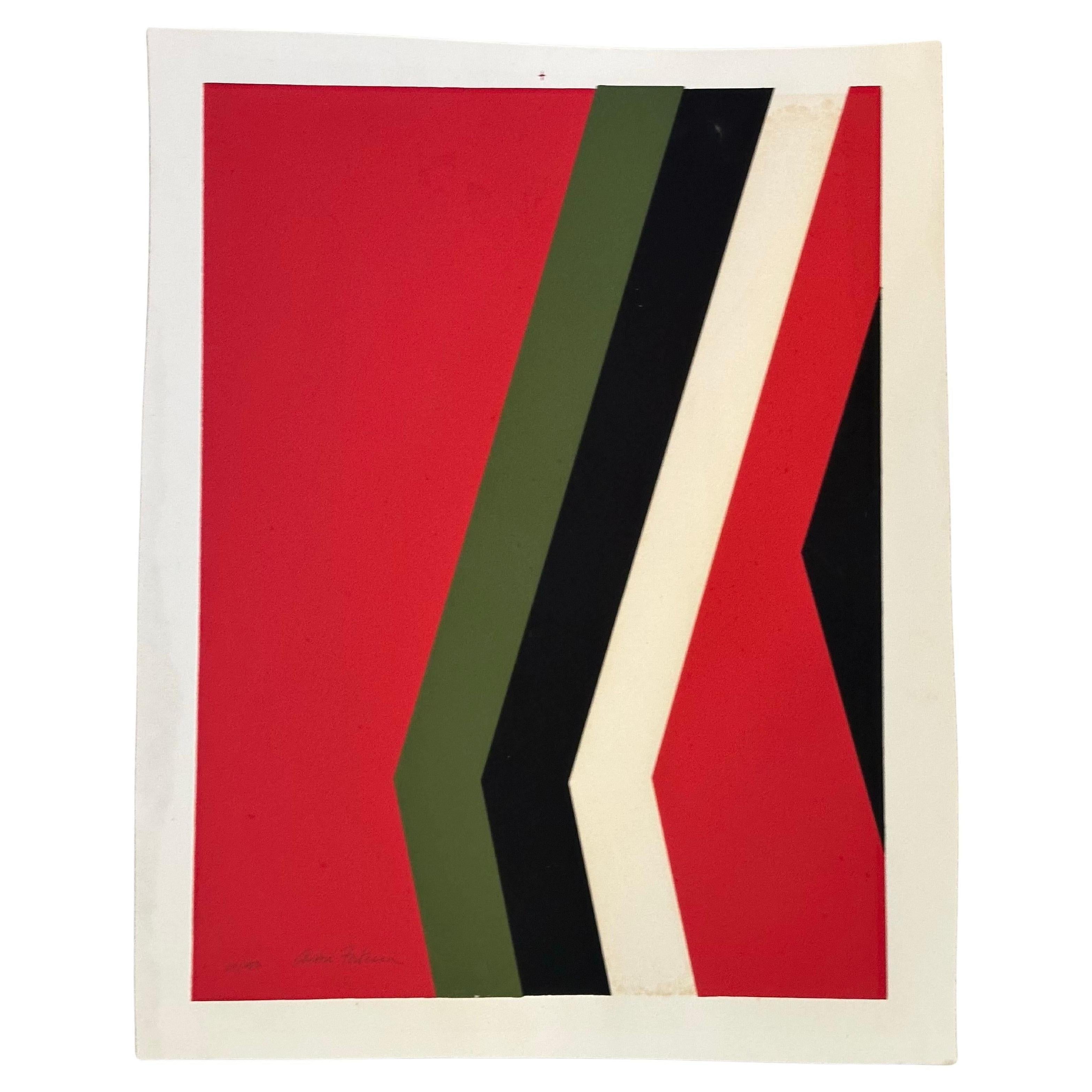 Anton Fontescu “Volume” Geometric Abstraction Serigraph, Signed and Numbered