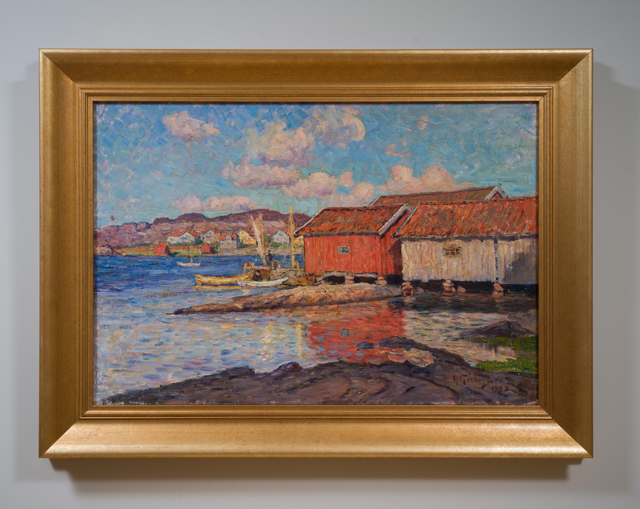 Coastal Scene from the Swedish West Coast (1923) For Sale 1