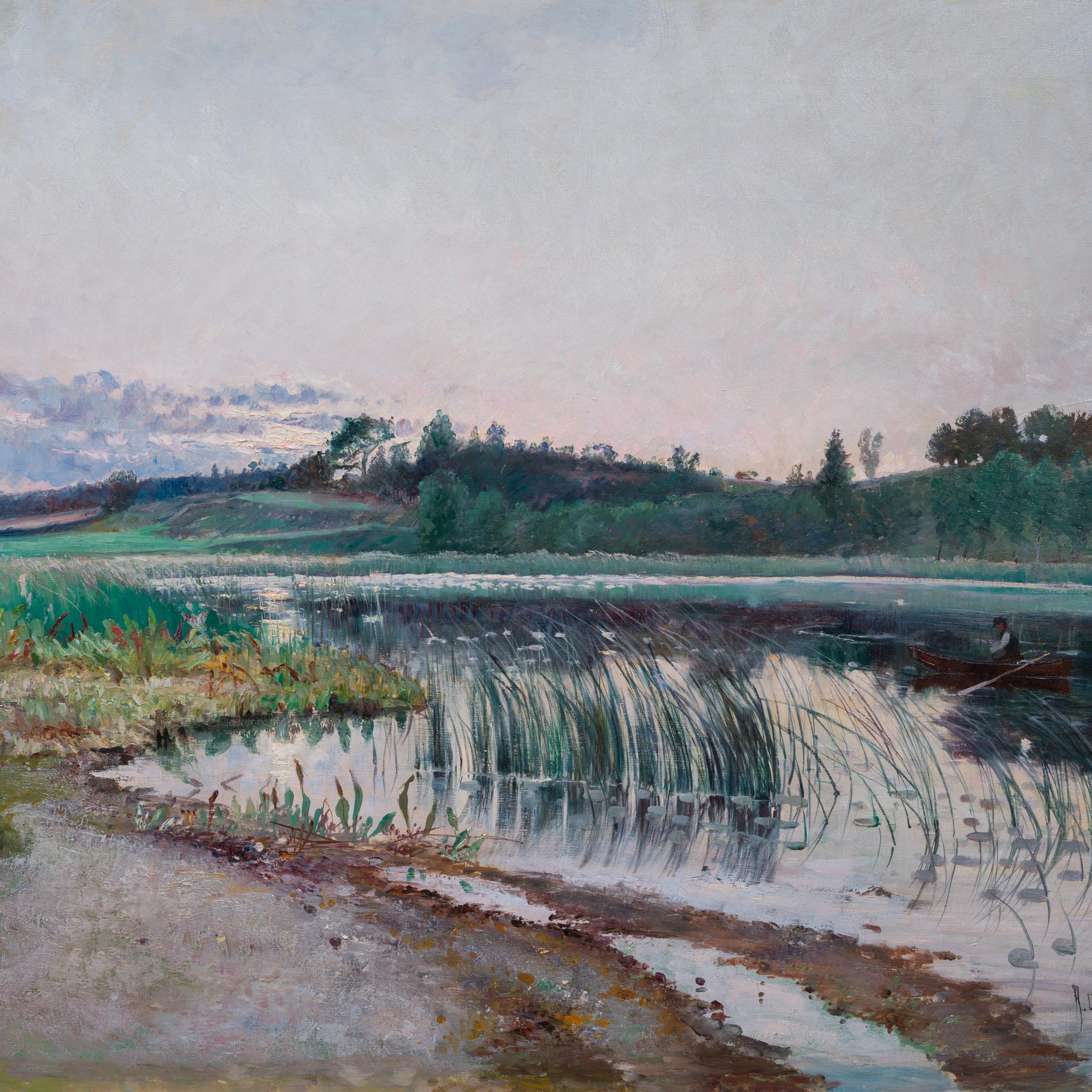 Lakeside at Gärdsvik, Ljusterö, 1891 - Painting by Anton Genberg