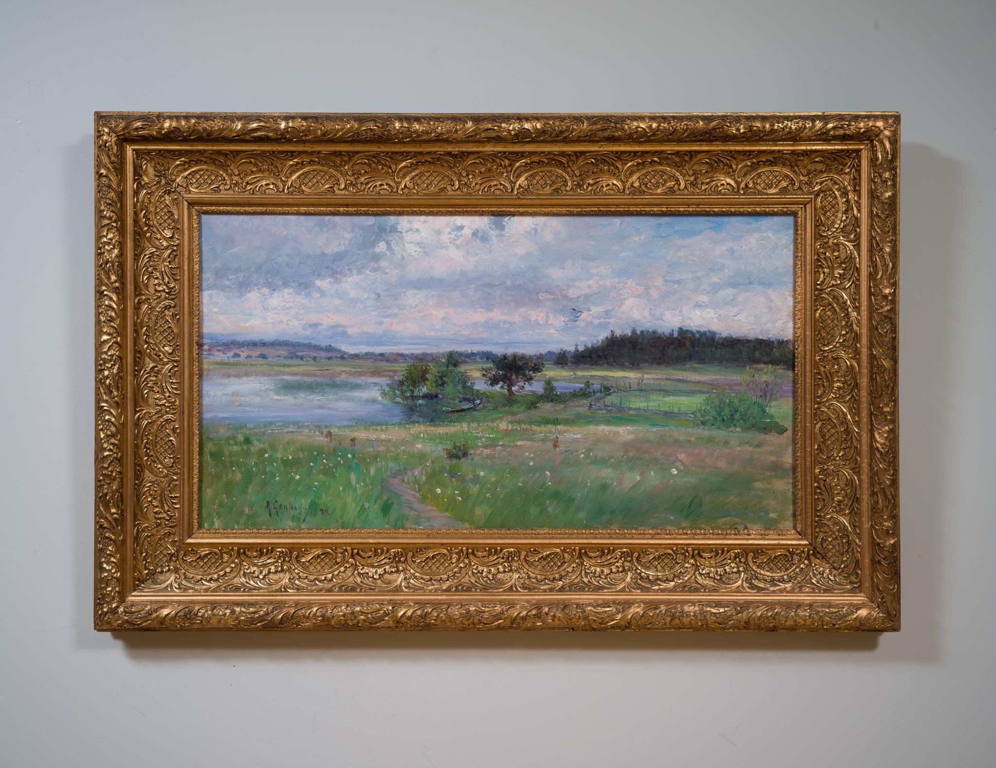 Scandinavian Impressionist Landscape (1894) For Sale 2