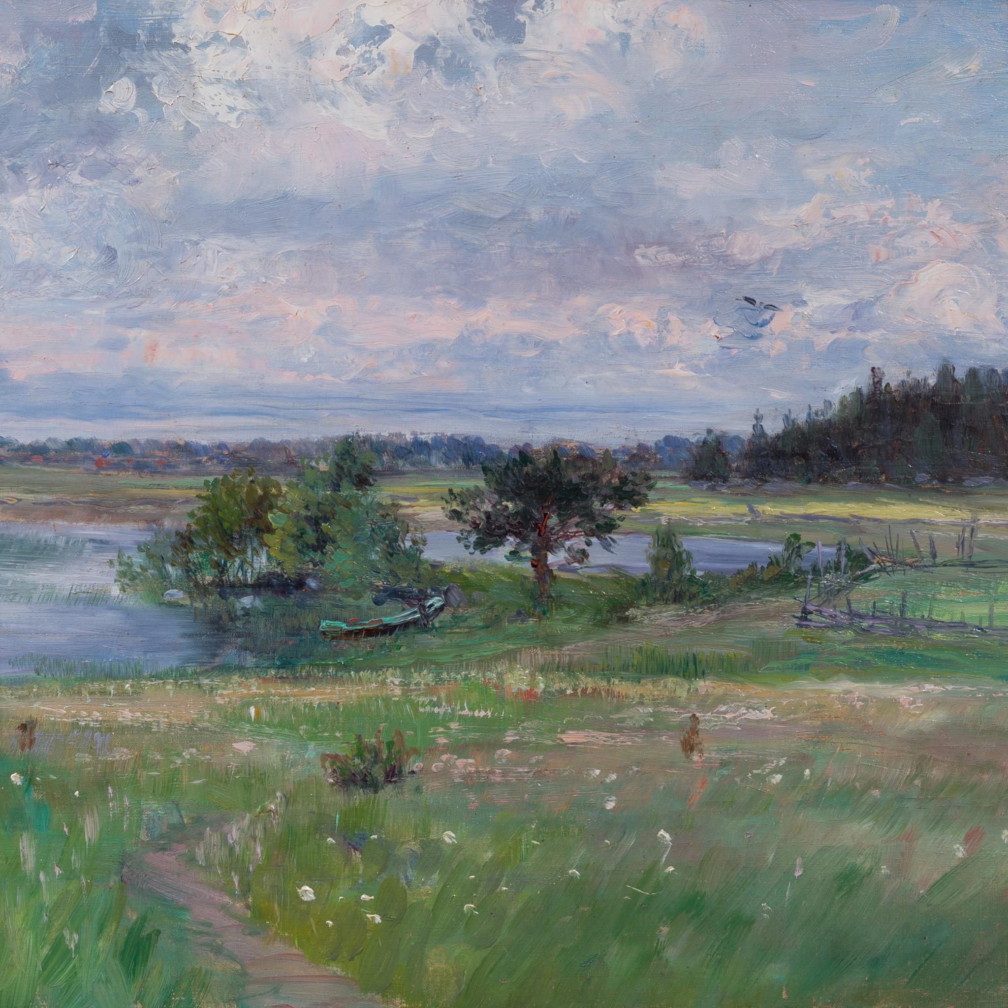 Scandinavian Impressionist Landscape (1894) For Sale 3