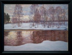 Paysage d'hiver de Stockholm, 1919, de l'artiste suédois Anton Genberg