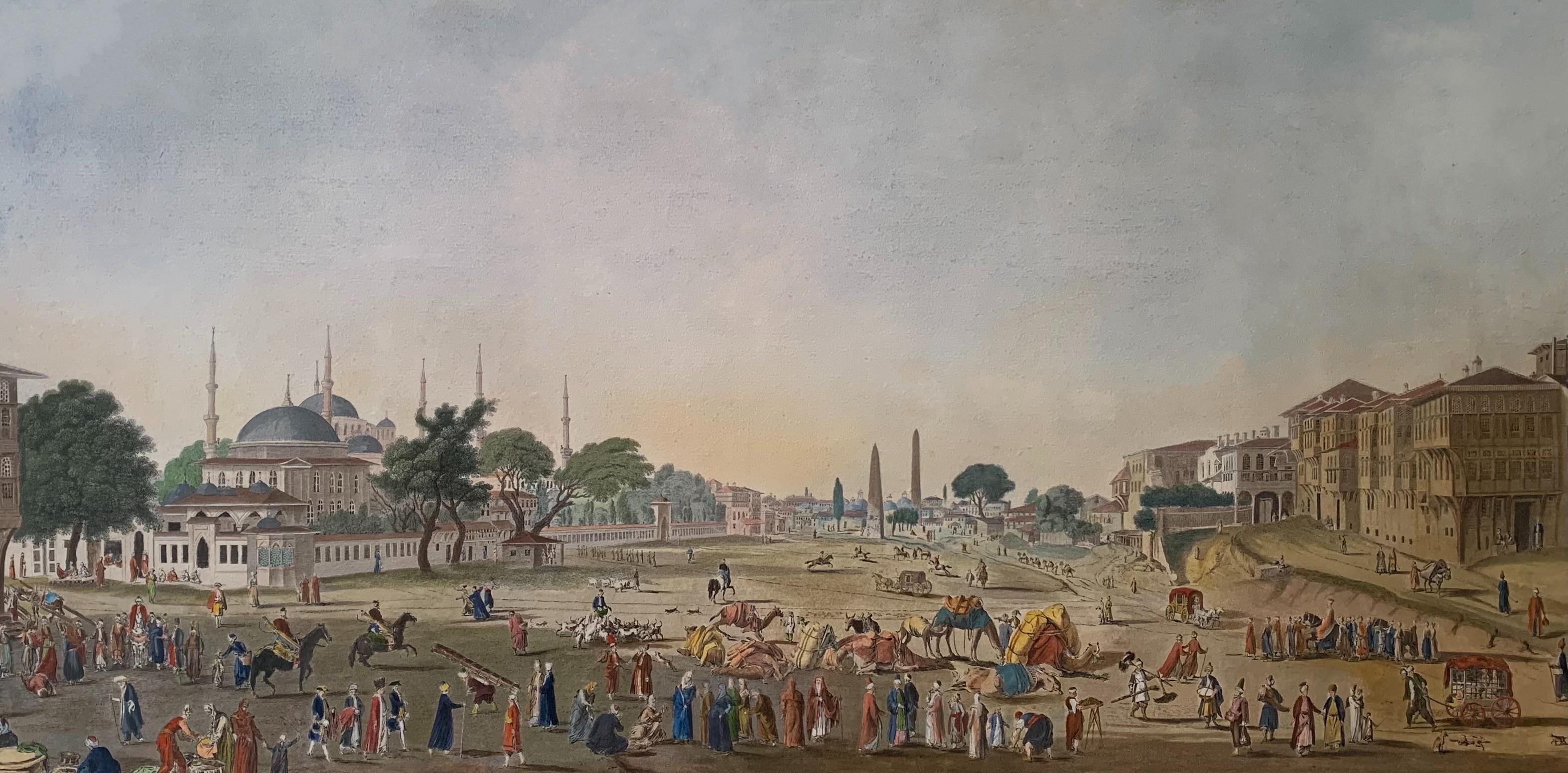 Landscape Print de Anton Ignaz Melling - Constantinopla