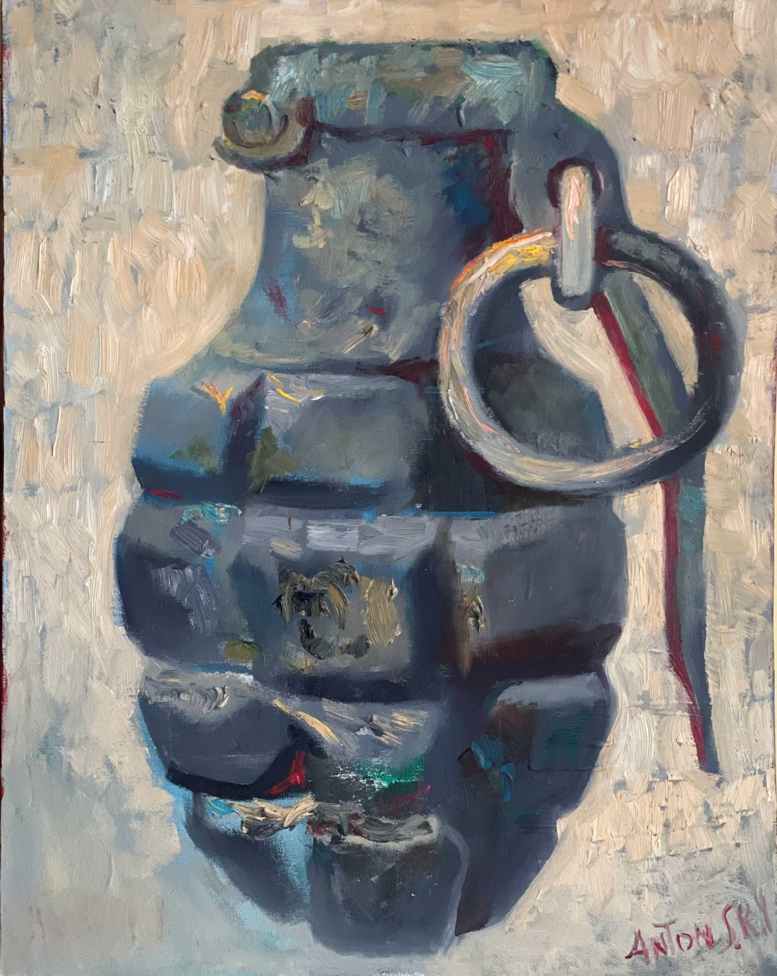 Still-Life Painting Anton Kandinsky - Grenade à main