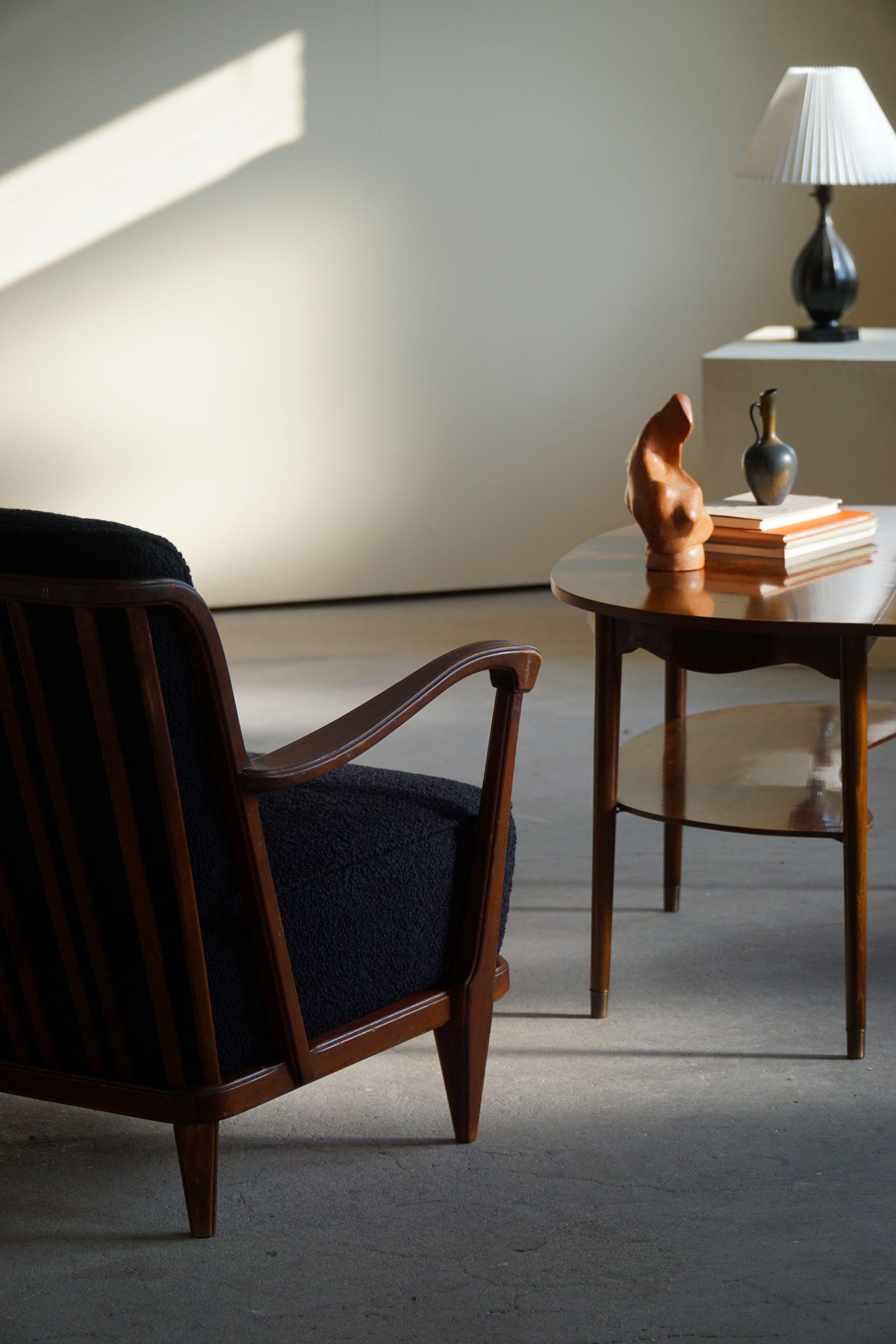 Anton Kildeberg, Classic Coffee Table in Walnut & Brass, Danish Modern, 1960s 4