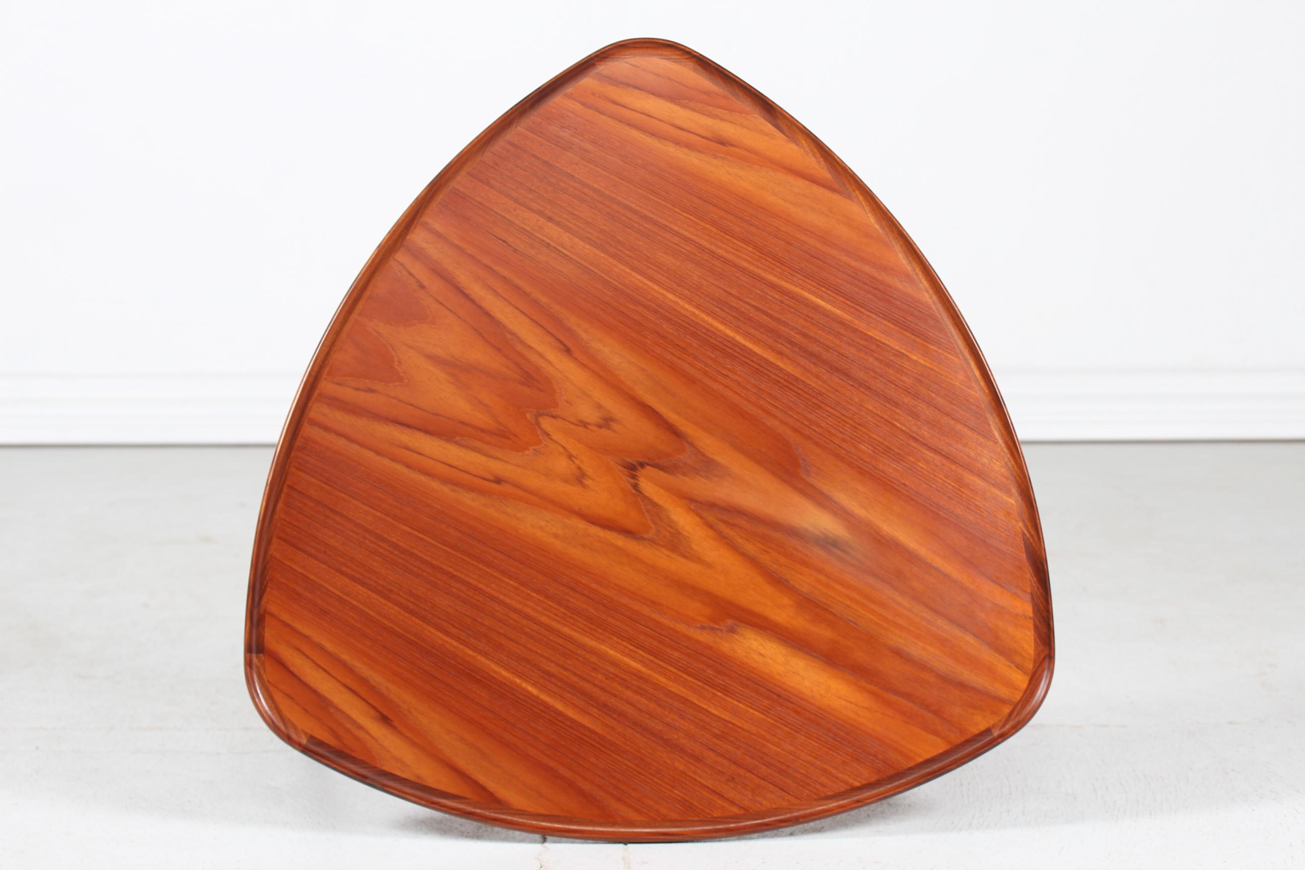 Mid-Century Modern Anton Kildeberg Organically Shaped Coffee Table of Teak Denmark, 1968