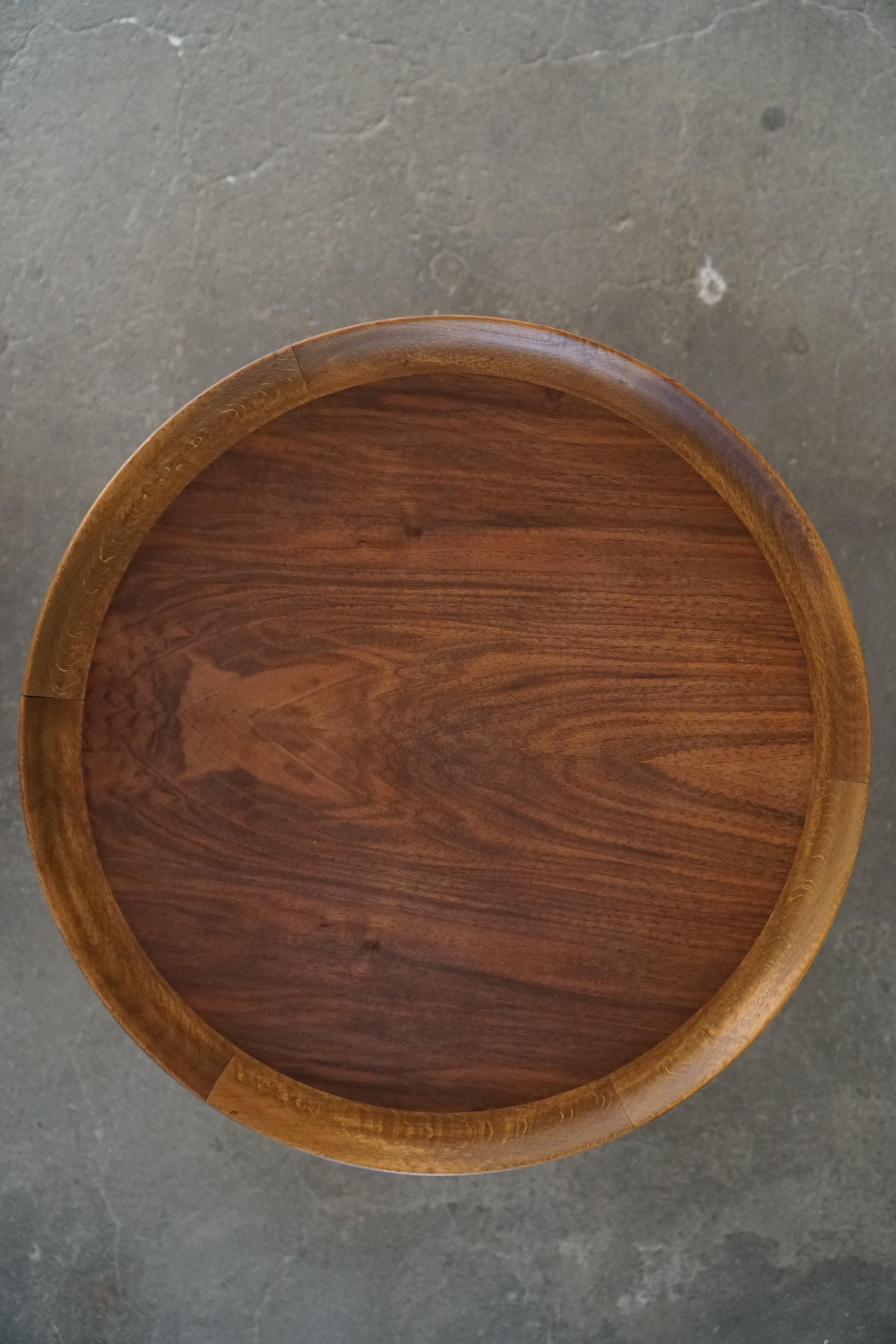 Anton Kildeberg, Round Side Table in Solid Oak, Model 210, Midcentury, 1960s 4