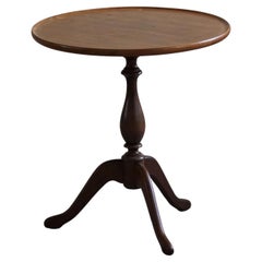 Anton Kildeberg, Round Side Table in Stained Beech, Danish Mid Century, 1970s