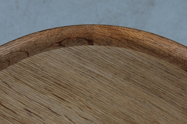 Scandinavian Modern Anton Kildeberg Side Table Made from Solid Oak, Danish 1970s
