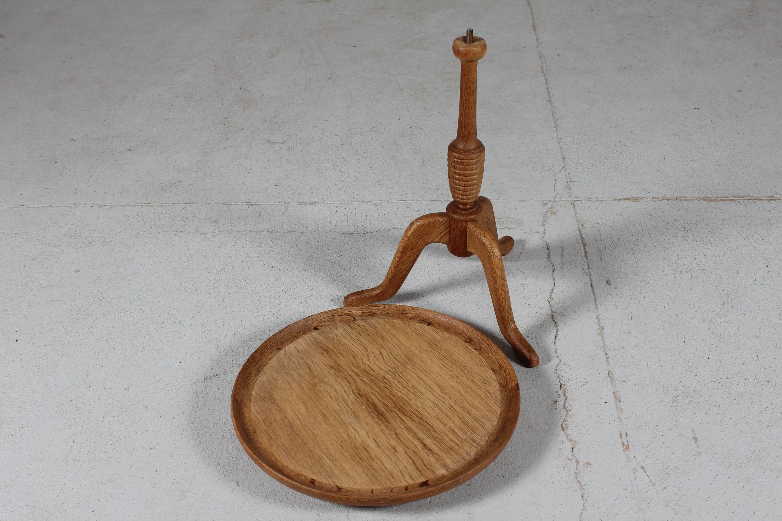 Anton Kildeberg Side Table Made from Solid Oak, Danish 1970s 1