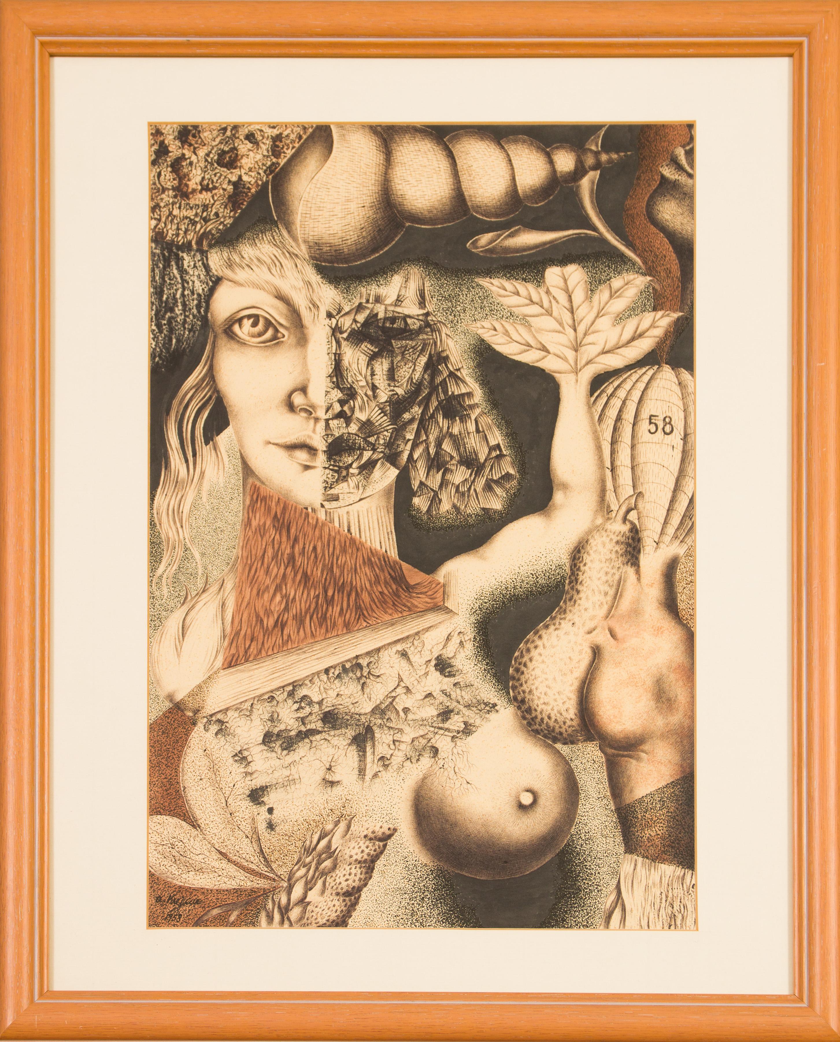 Kleine Metamorphose - Painting by Anton Krejcar