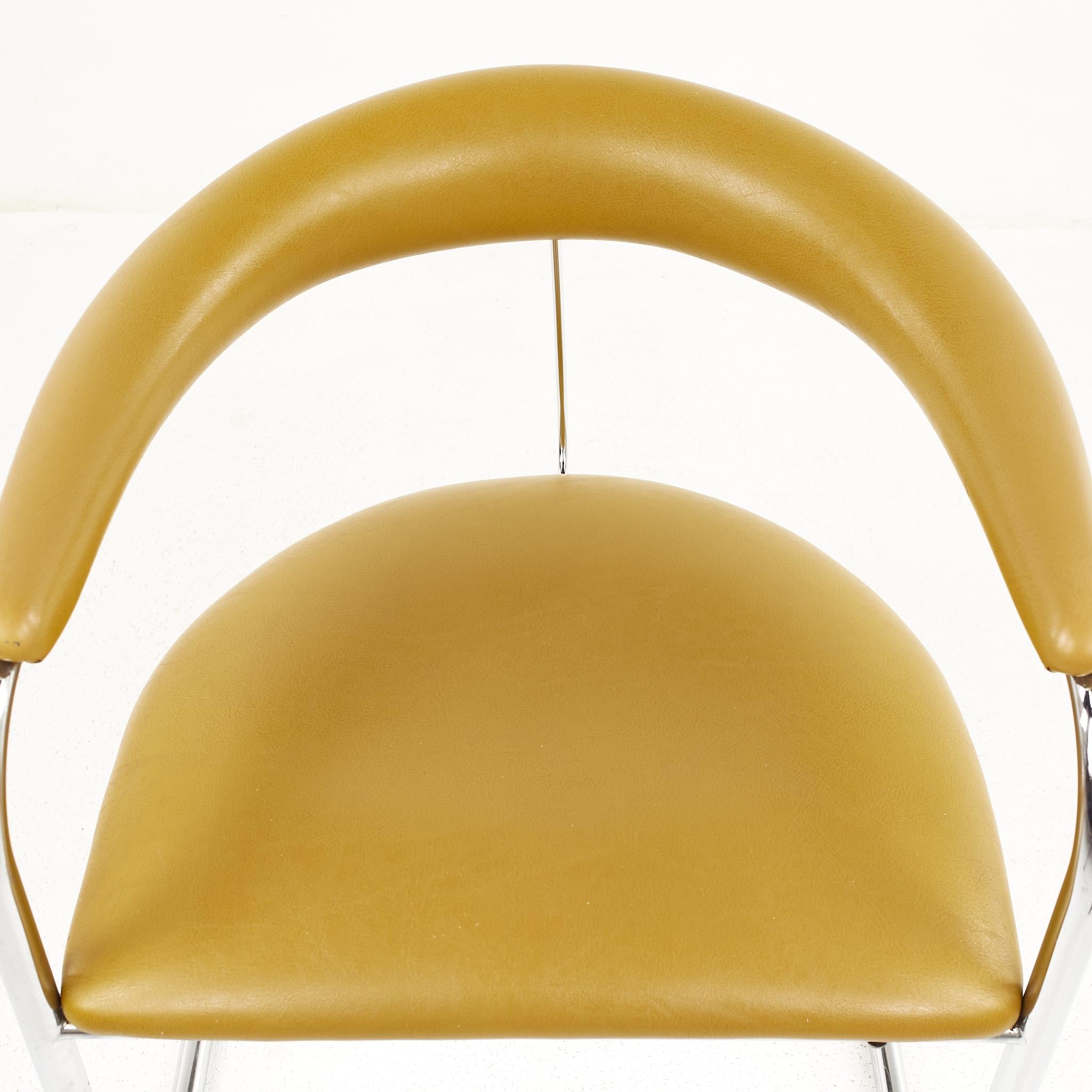 Anton Lorenz for Thonet Mid Century Chrome Dining Chairs - Set of 6 5