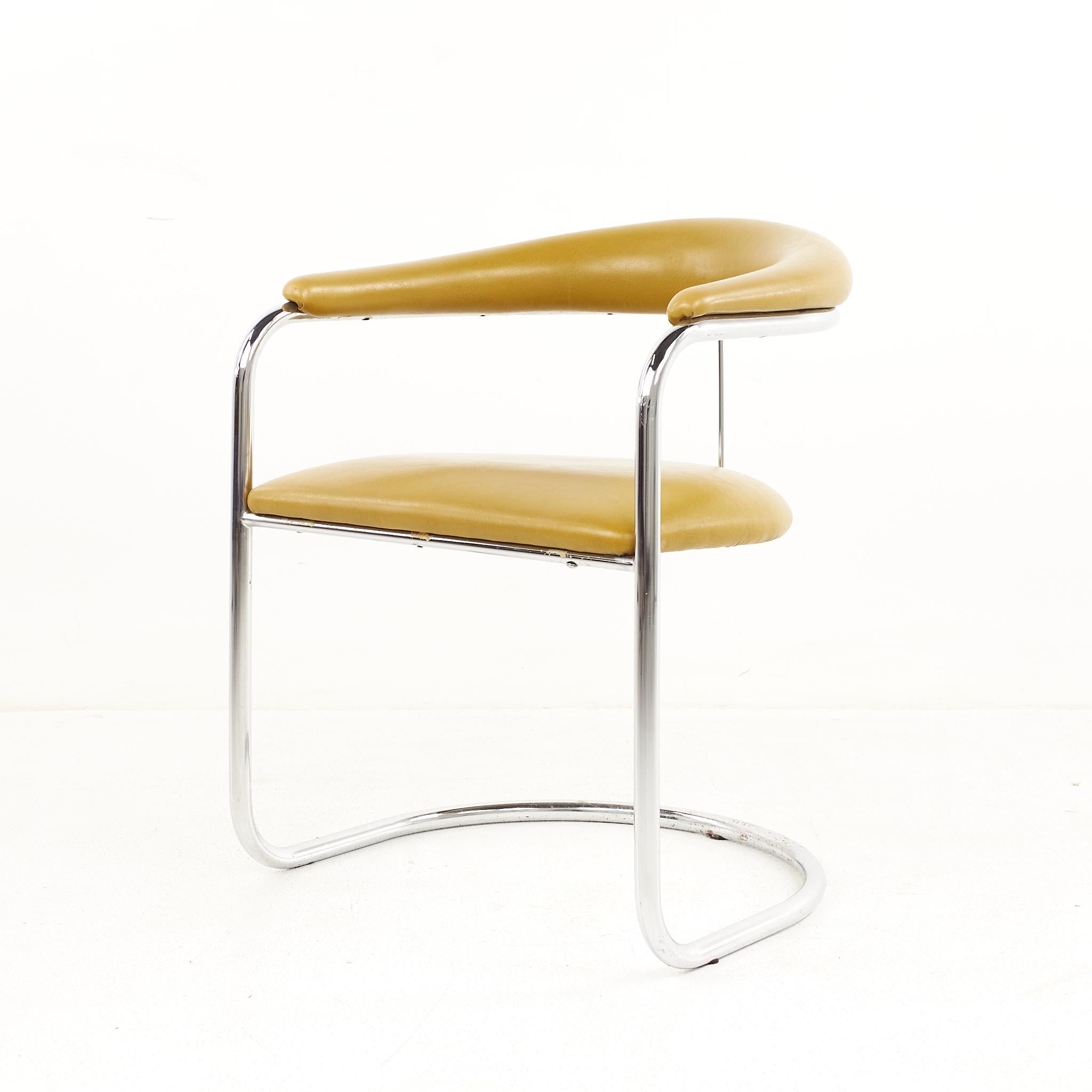 Late 20th Century Anton Lorenz for Thonet Mid Century Chrome Dining Chairs - Set of 6