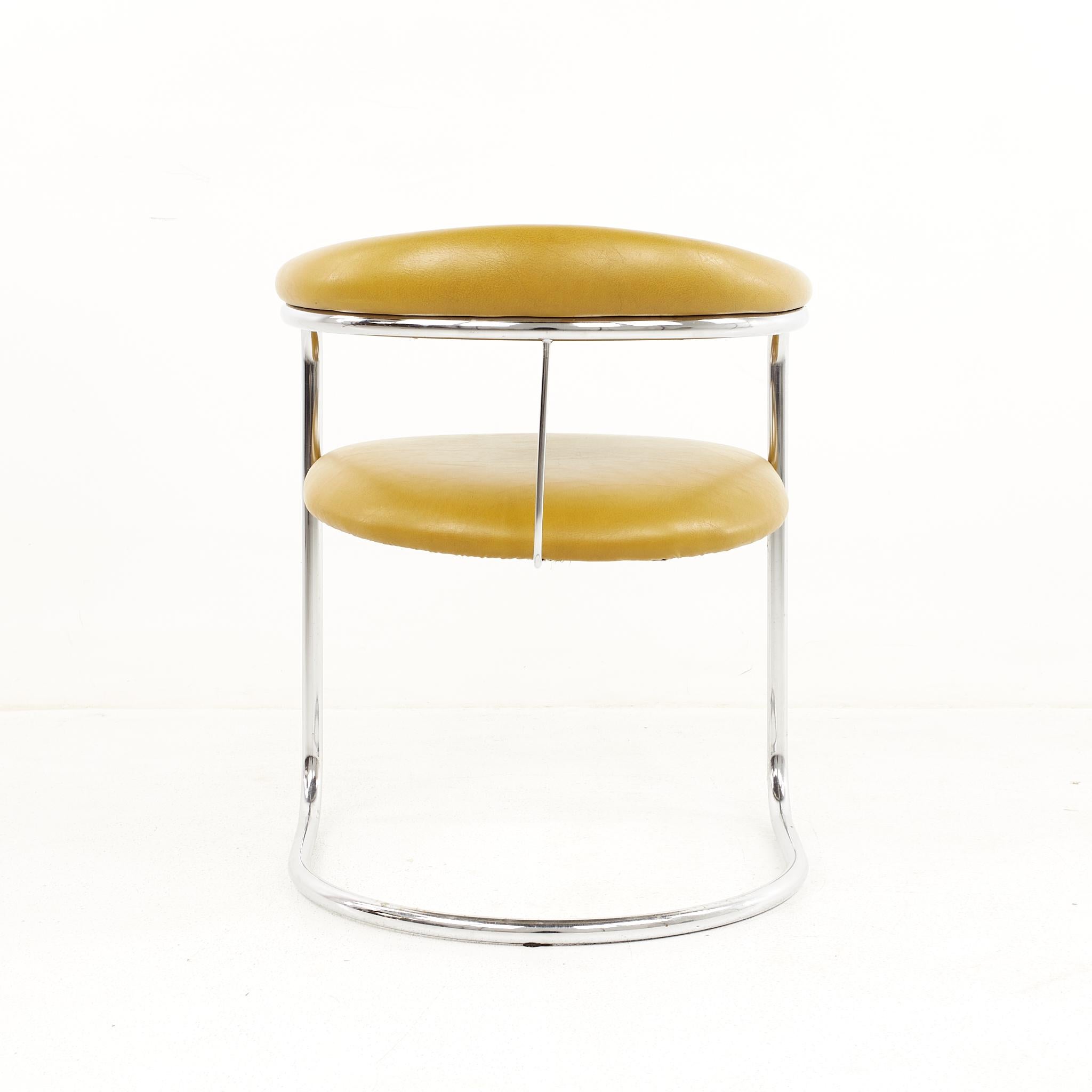 Anton Lorenz for Thonet Mid Century Chrome Dining Chairs - Set of 6 2