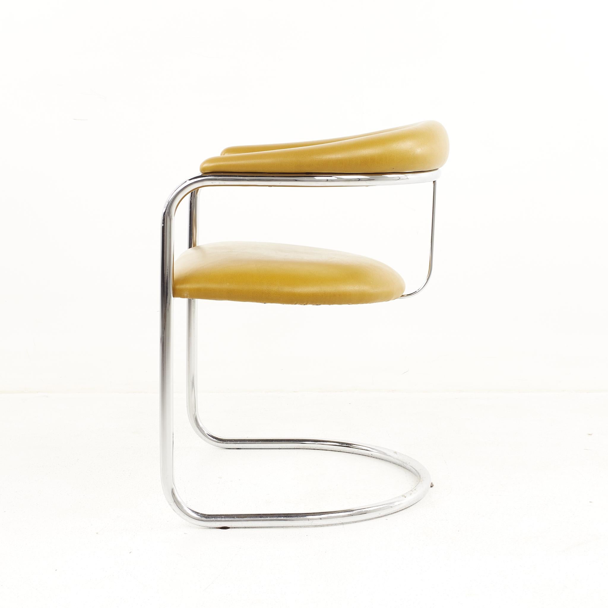 Anton Lorenz for Thonet Mid Century Chrome Dining Chairs - Set of 6 3