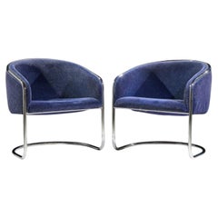 Anton Lorenz per Thonet - Sedie a Vasca Cromate del Mid Century - Coppia