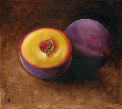 Plums, Painting, Oil on Canvas
