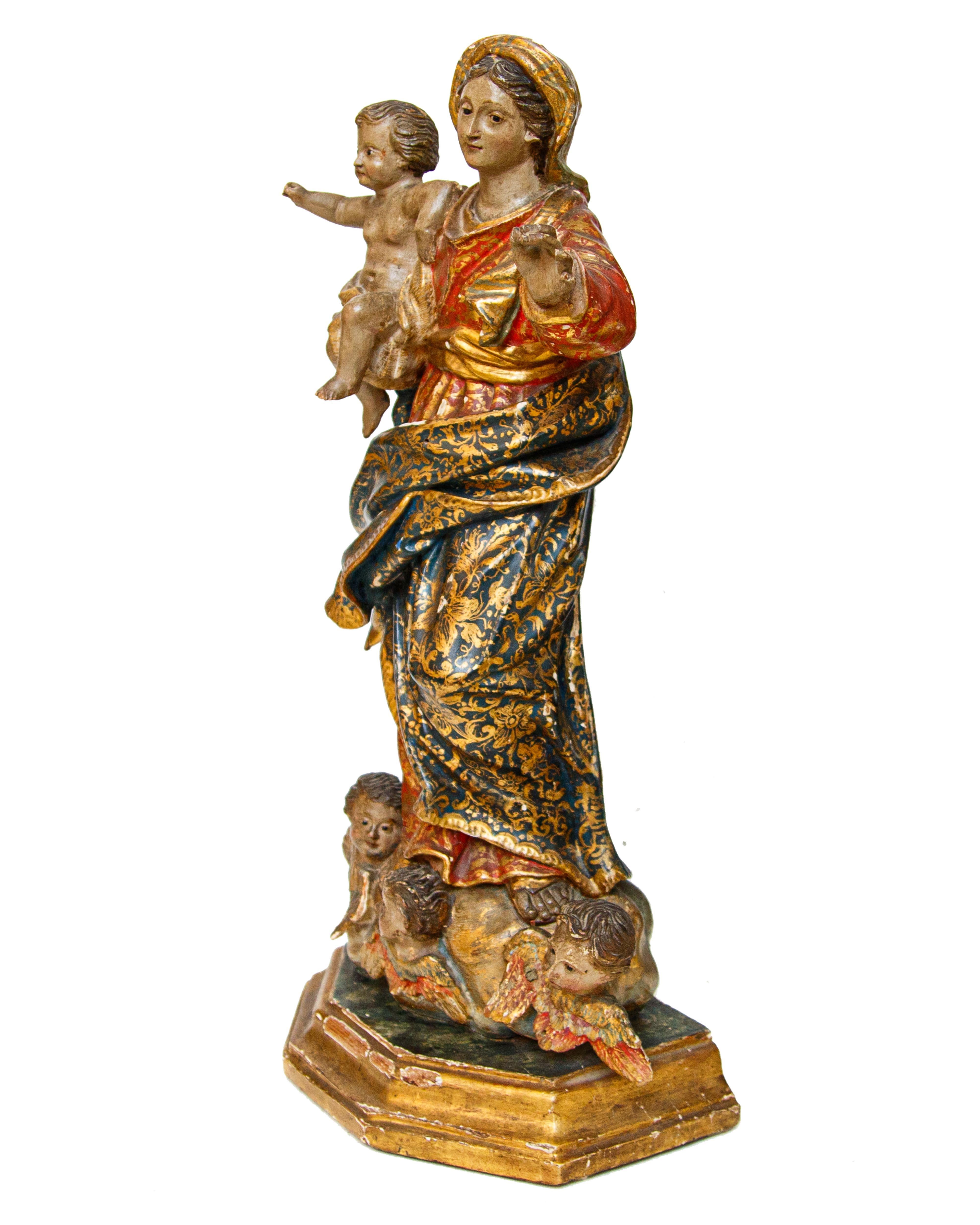 Cerchia di Anton Maria Maragliano, Madonna in gloria con il Bambino en venta 3