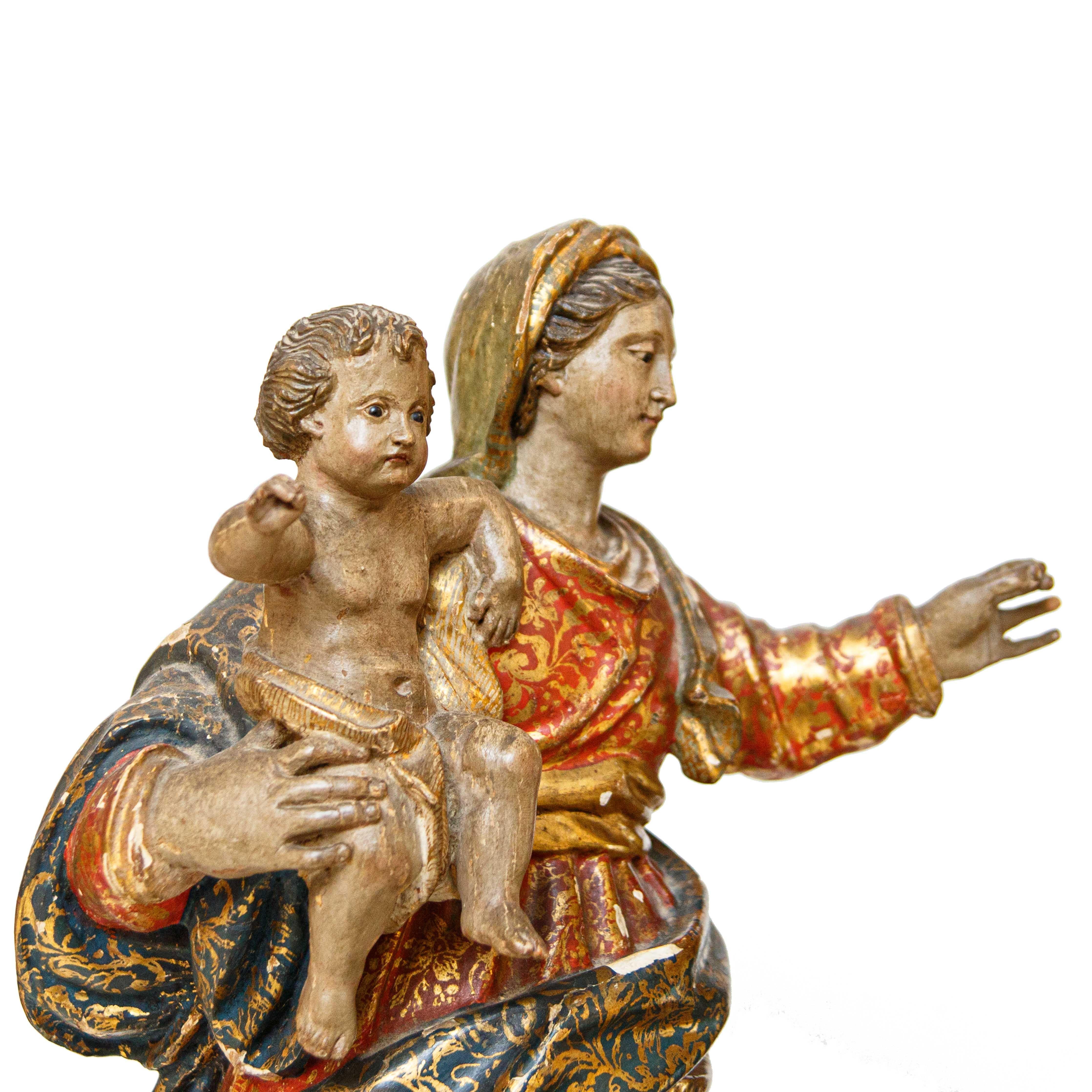 Cerchia di Anton Maria Maragliano, Madonna in gloria con il Bambino en venta 5