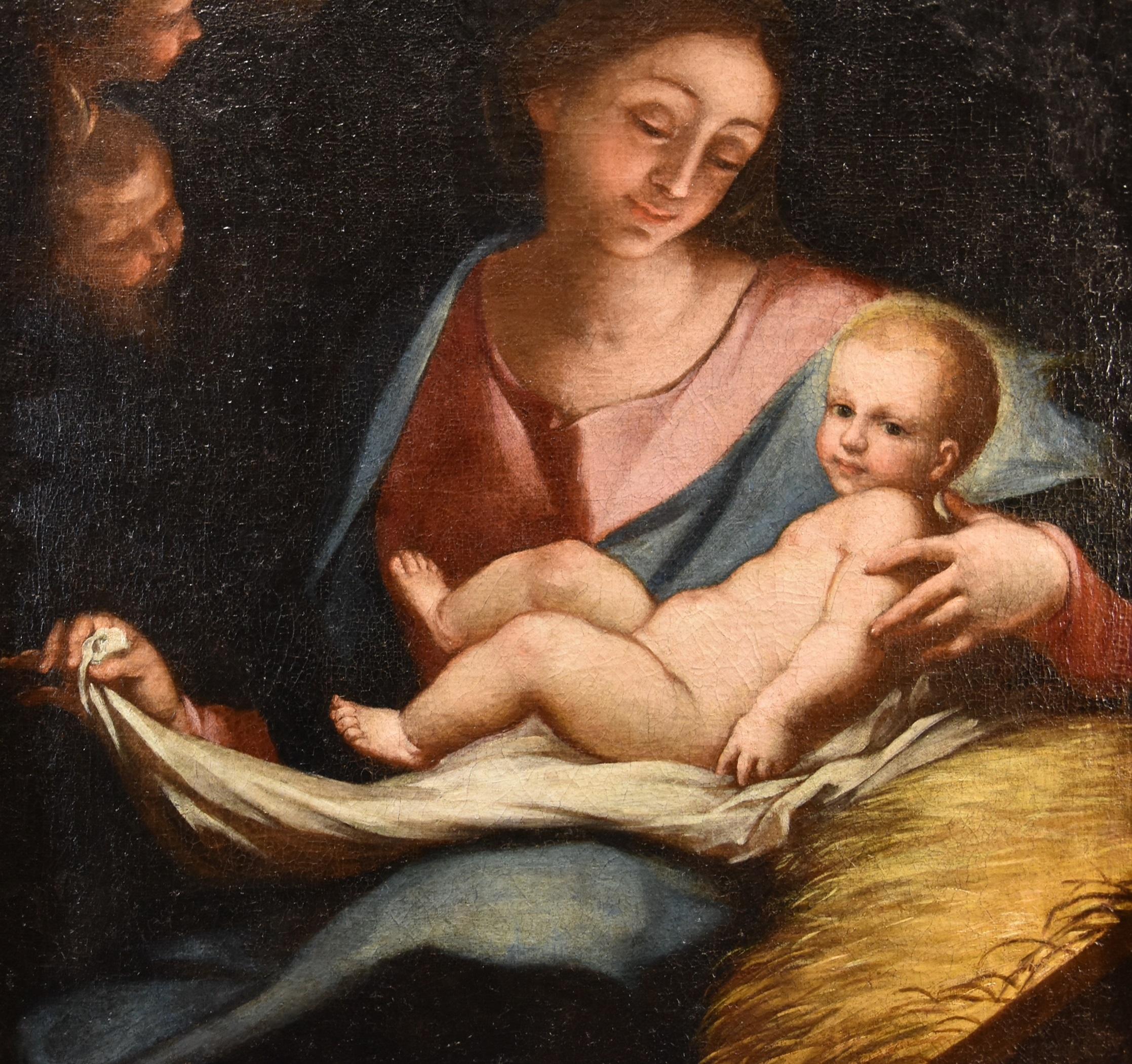  Madonna Maria Piola Paint Oil on canvas 17/18th Century Old master Religious For Sale 8