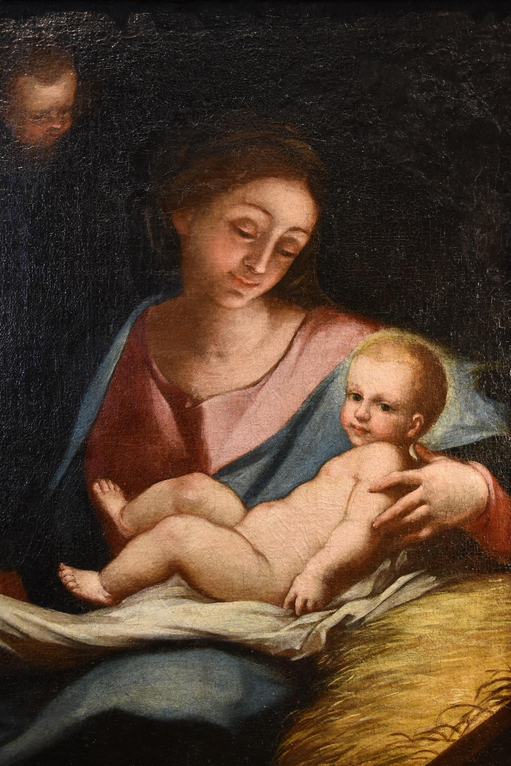  Madonna Maria Piola Paint Oil on canvas 17/18th Century Old master Religious For Sale 1