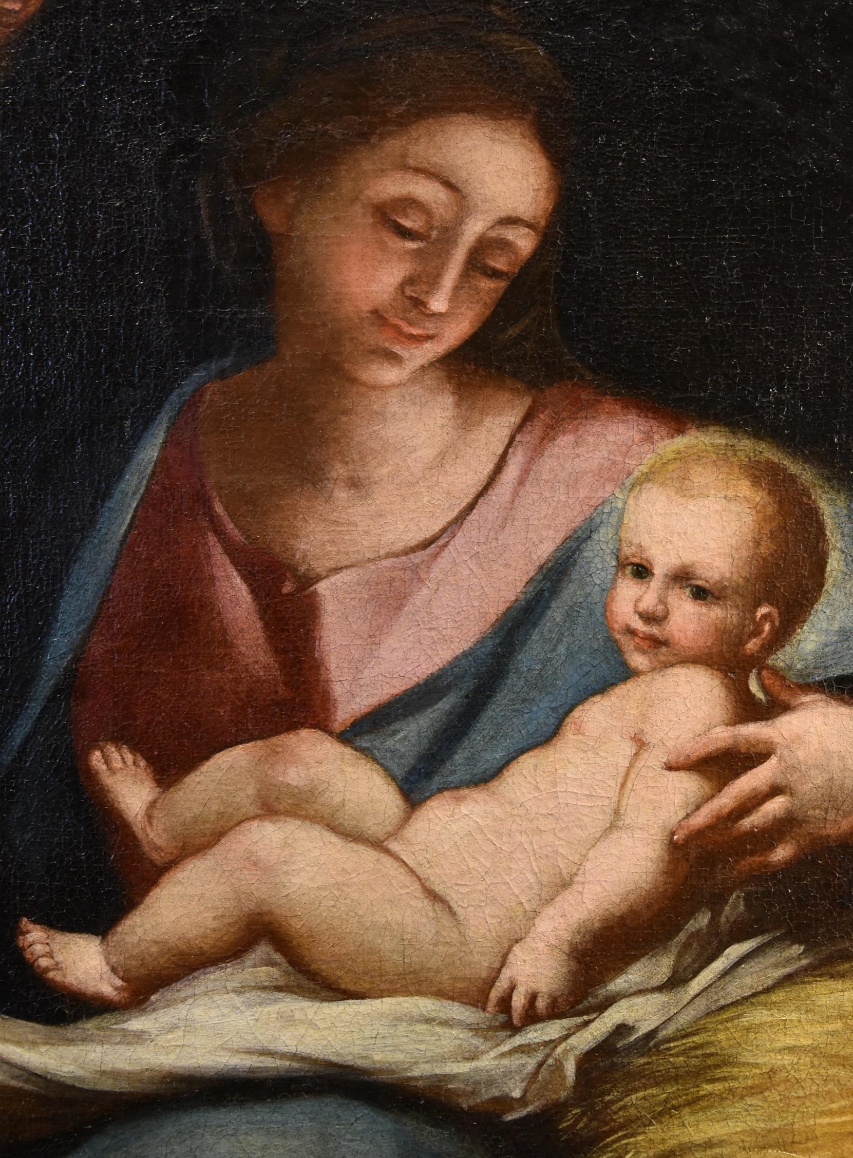  Madonna Maria Piola Paint Oil on canvas 17/18th Century Old master Religious For Sale 2