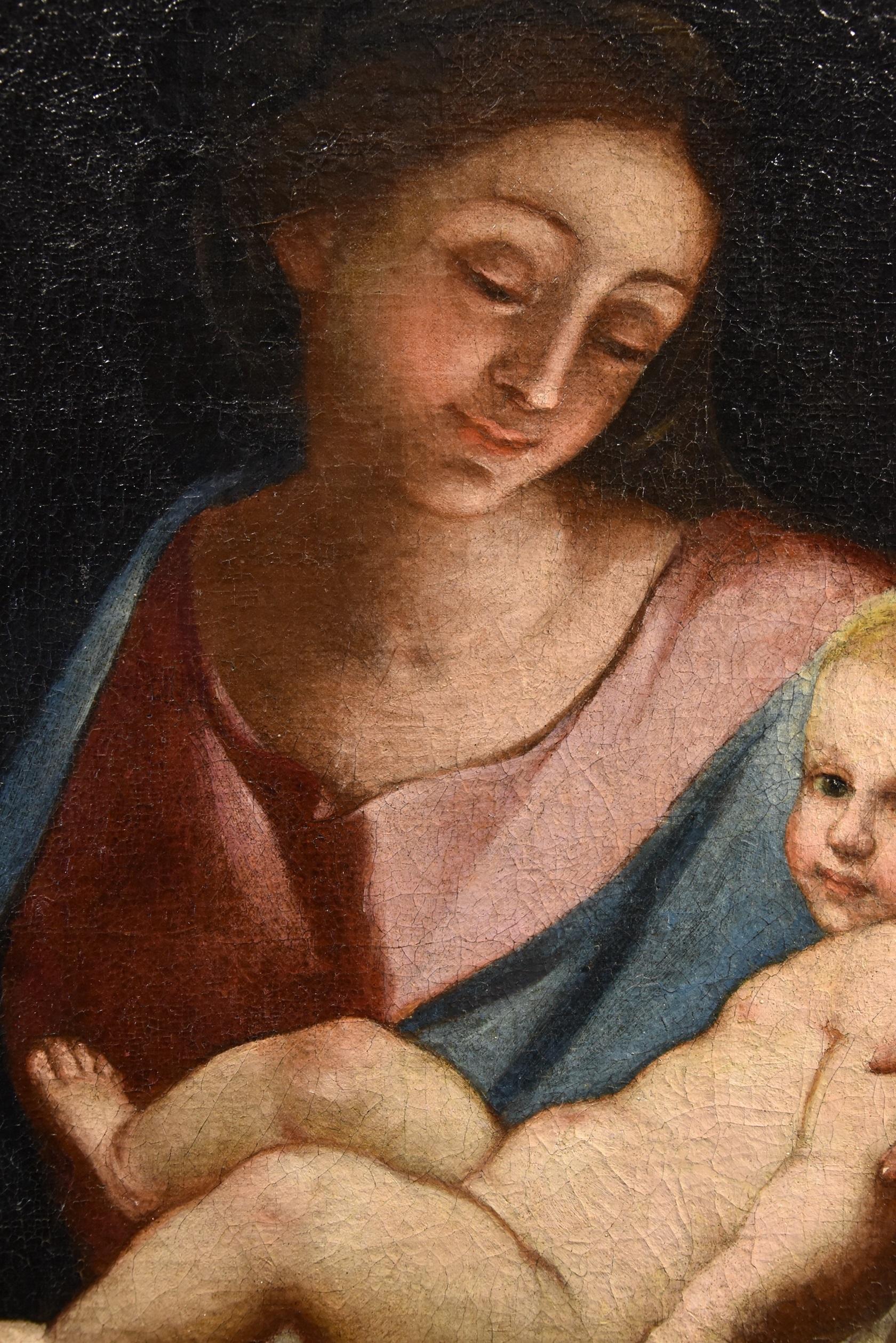  Madonna Maria Piola Paint Oil on canvas 17/18th Century Old master Religious For Sale 5