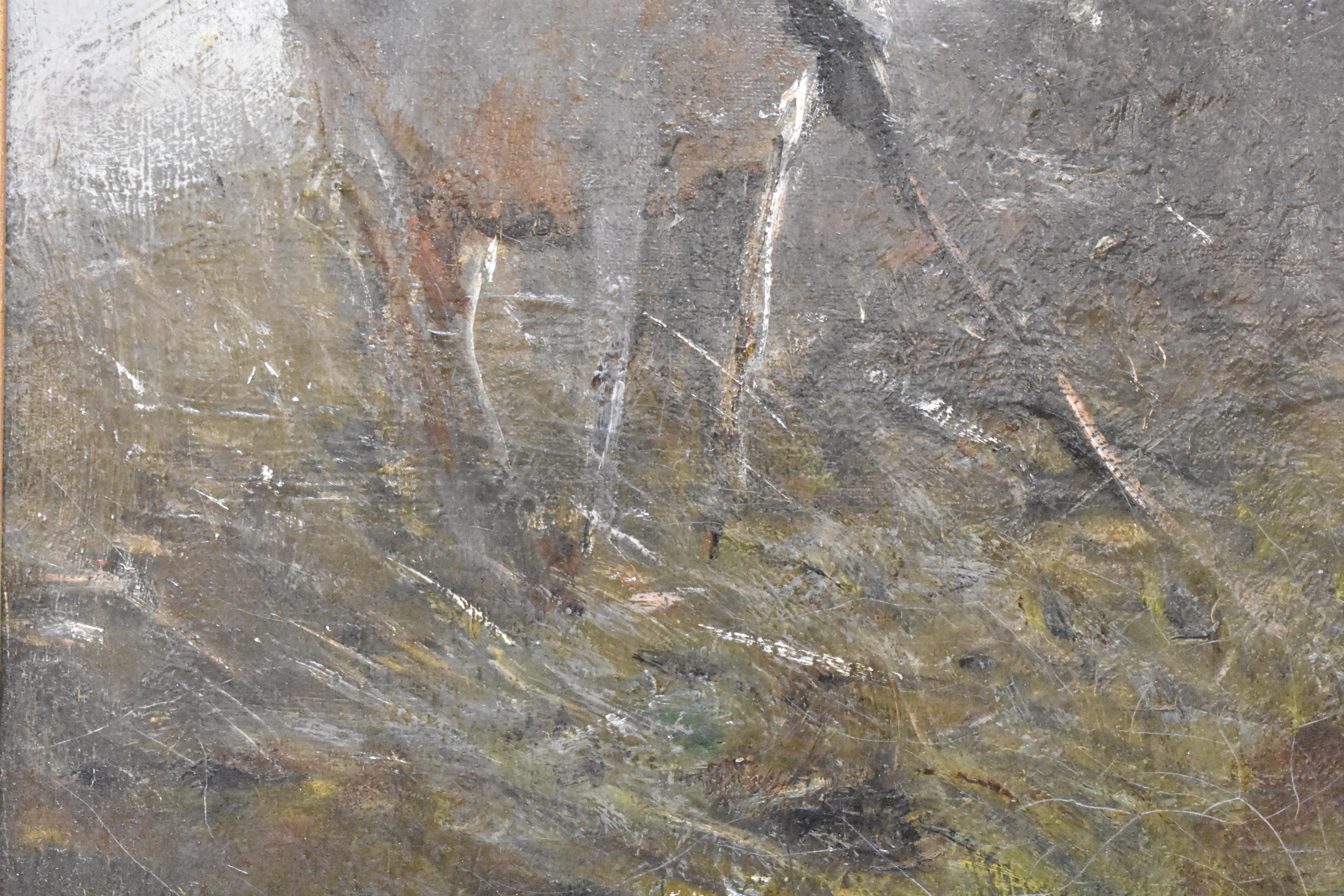 Goat on the hill - Anton Mauve Dutch artist, oil on canvas, animal and nature 2