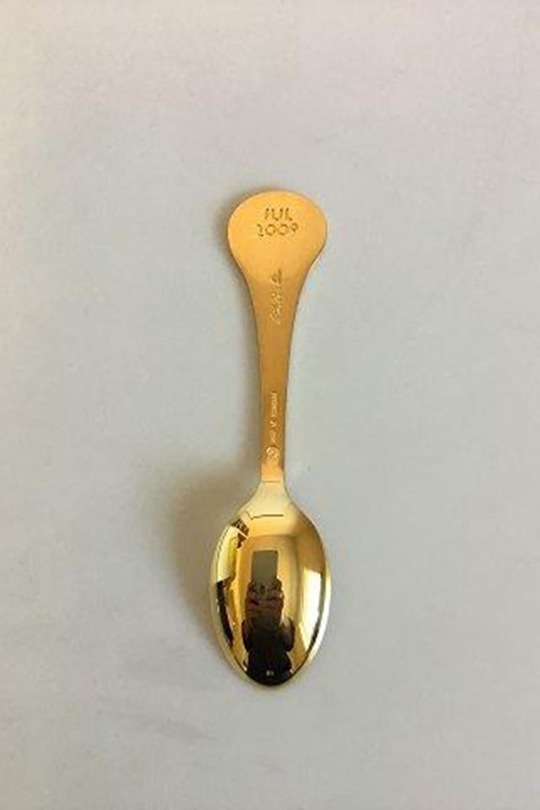Anton Michelsen Christmas spoon in gilded sterling silver, 2009.