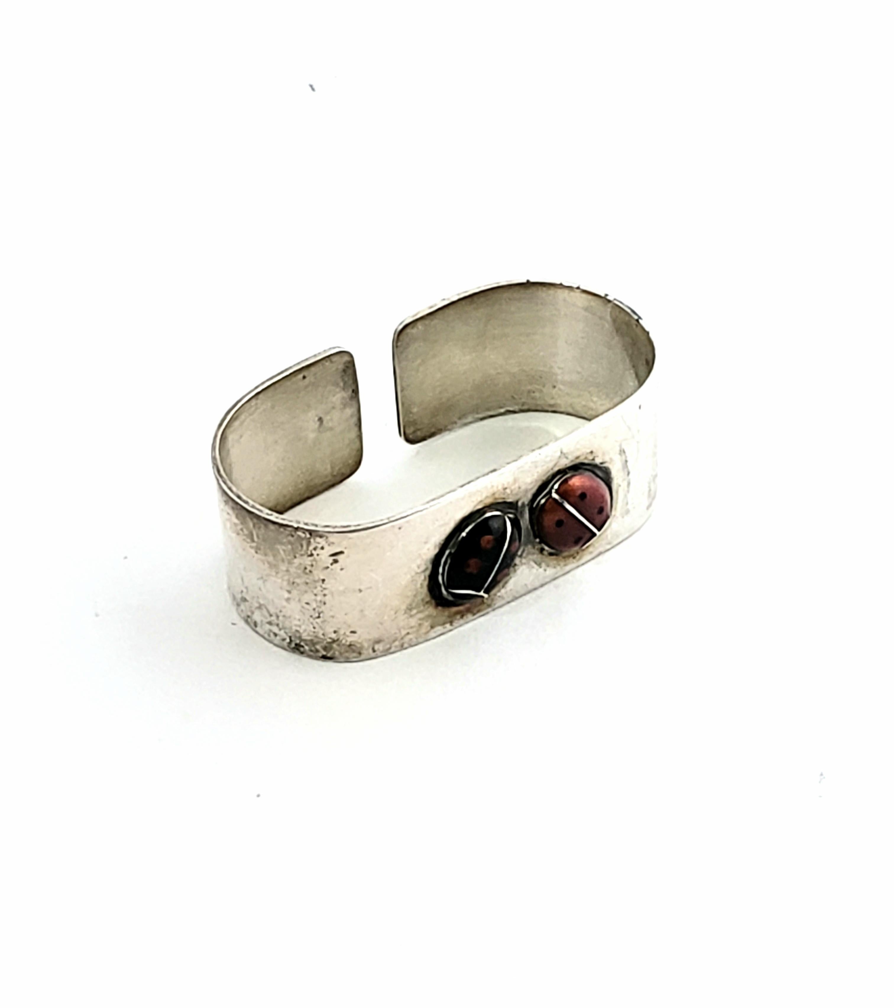 Anton Michelsen Denmark Sterling Silver Child's Ladybug Napkin Ring For Sale 1