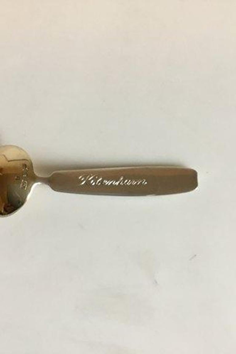 Anton Michelsen gilded sterling silver commemorative spoon.

Measures 10,7cm or 4 1/5