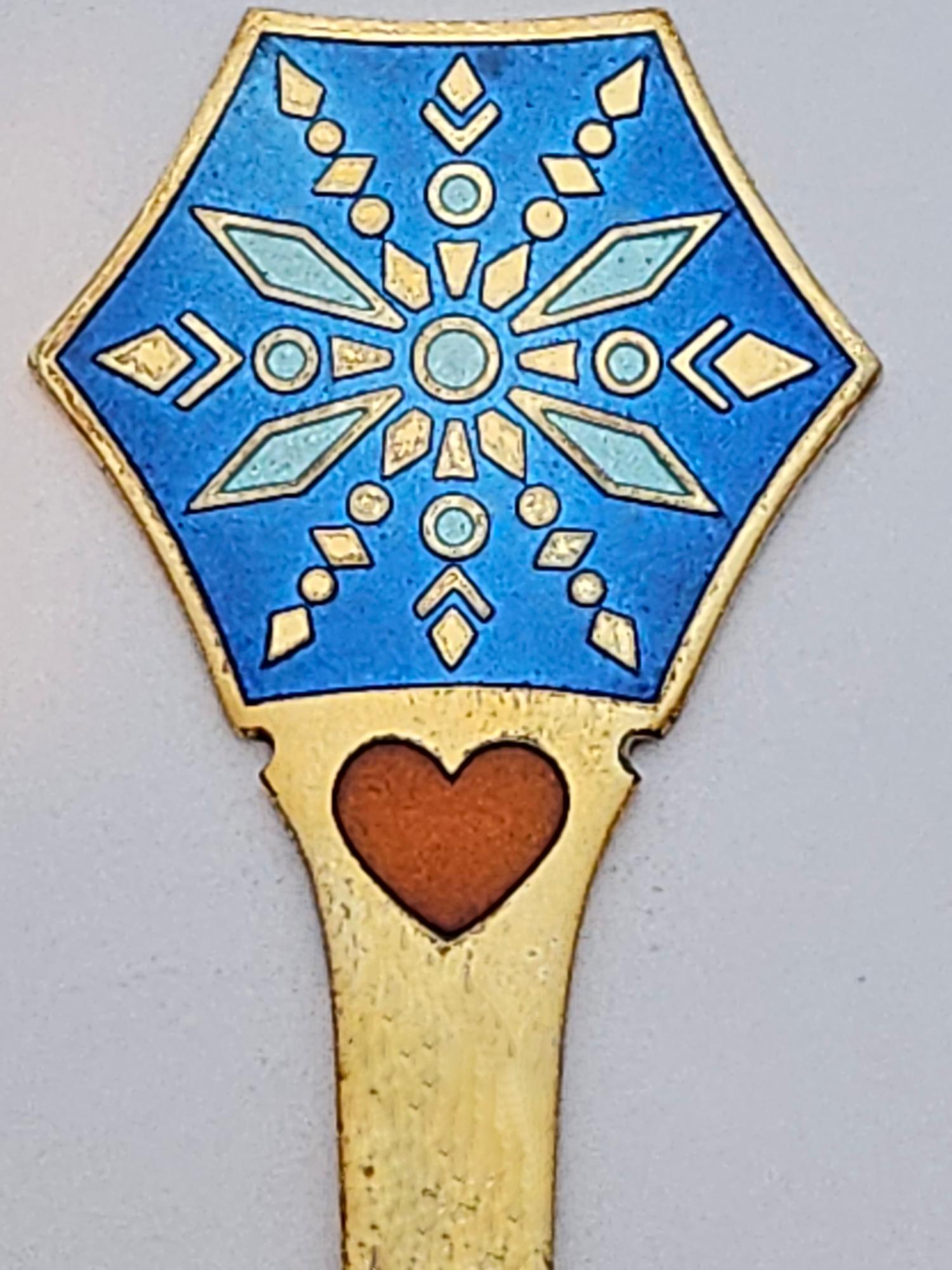 Cuillère de Noël en argent doré d'Anton Michelsen pour 1976 en vente 1