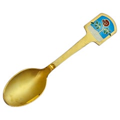 Anton Michelsen Vergoldetes Sterlingsilber Vergoldeter Weihnachtslöffel für 1977