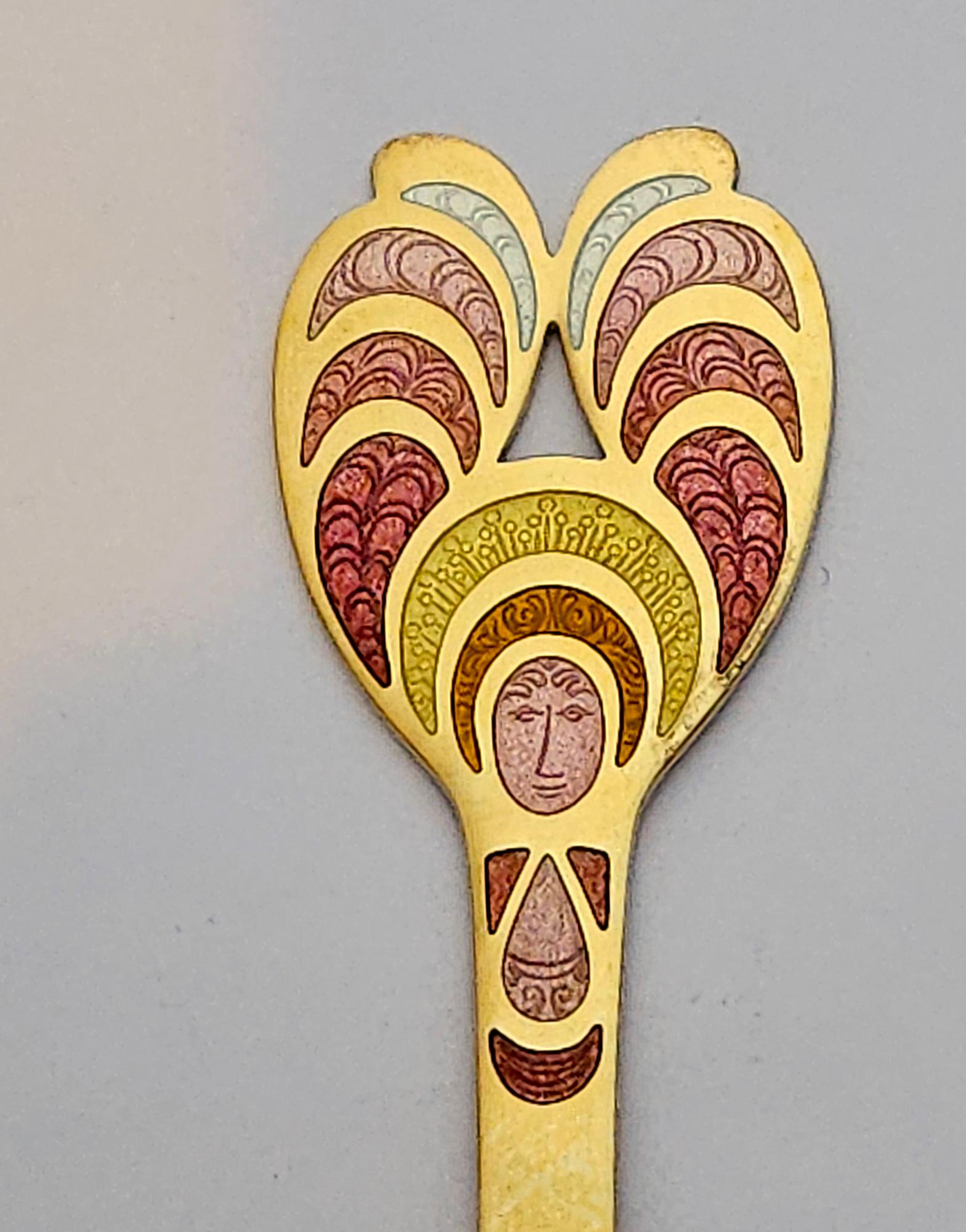 Mid-Century Modern Anton Michelsen Sterling Silver Gilt Christmas Spoon for 1972 en vente