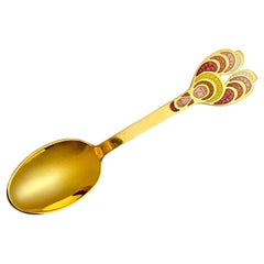 Anton Michelsen Sterling Silver Gilt Christmas Spoon for 1972