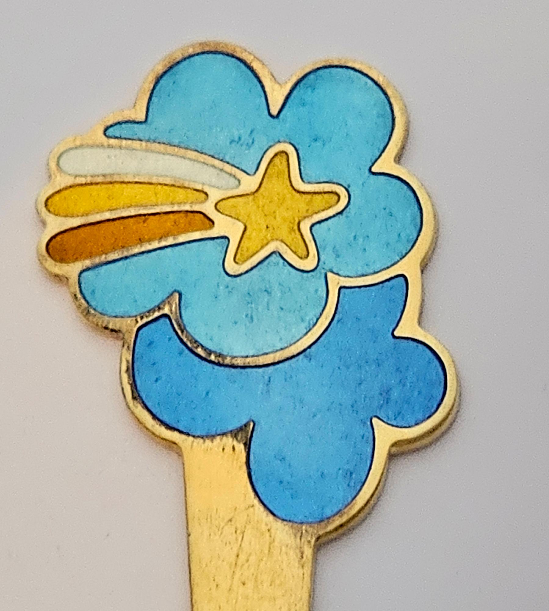 Danois Cuillère de Noël de 1975 en argent sterling et en vermeil d'Anton Michelsen en vente