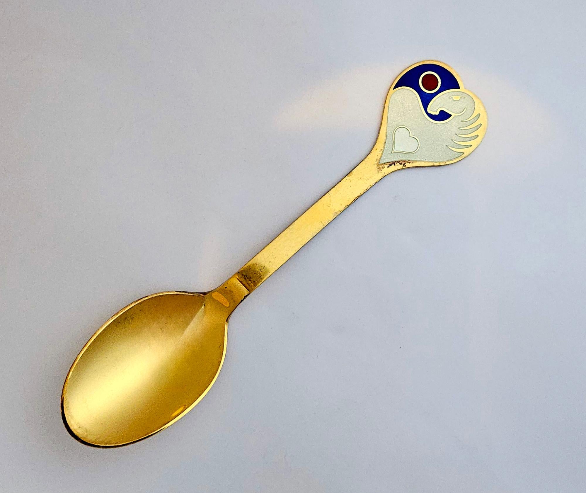 Cuillère de Noël de 1978 en argent sterling et en vermeil d'Anton Michelsen en vente 3