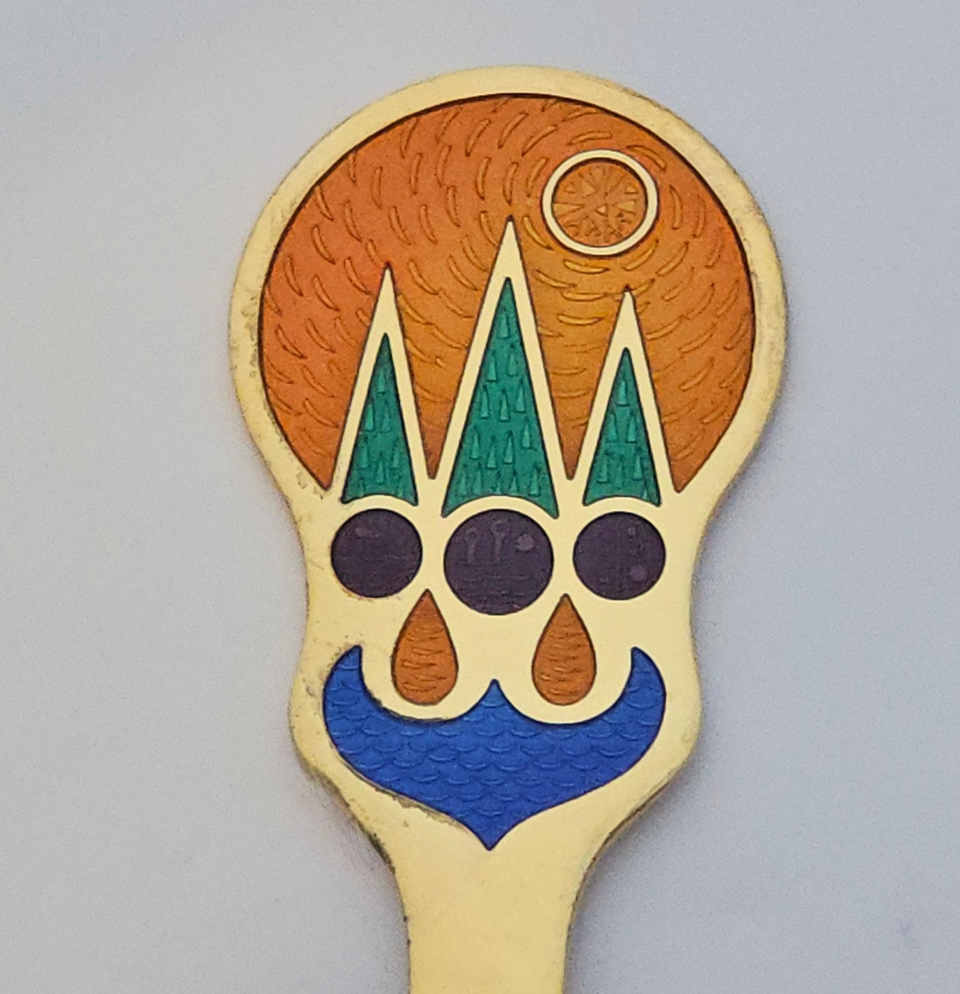 Scandinave moderne Anton Michelsen Sterling Silver Gilt Christmas Spoon for 1979 en vente