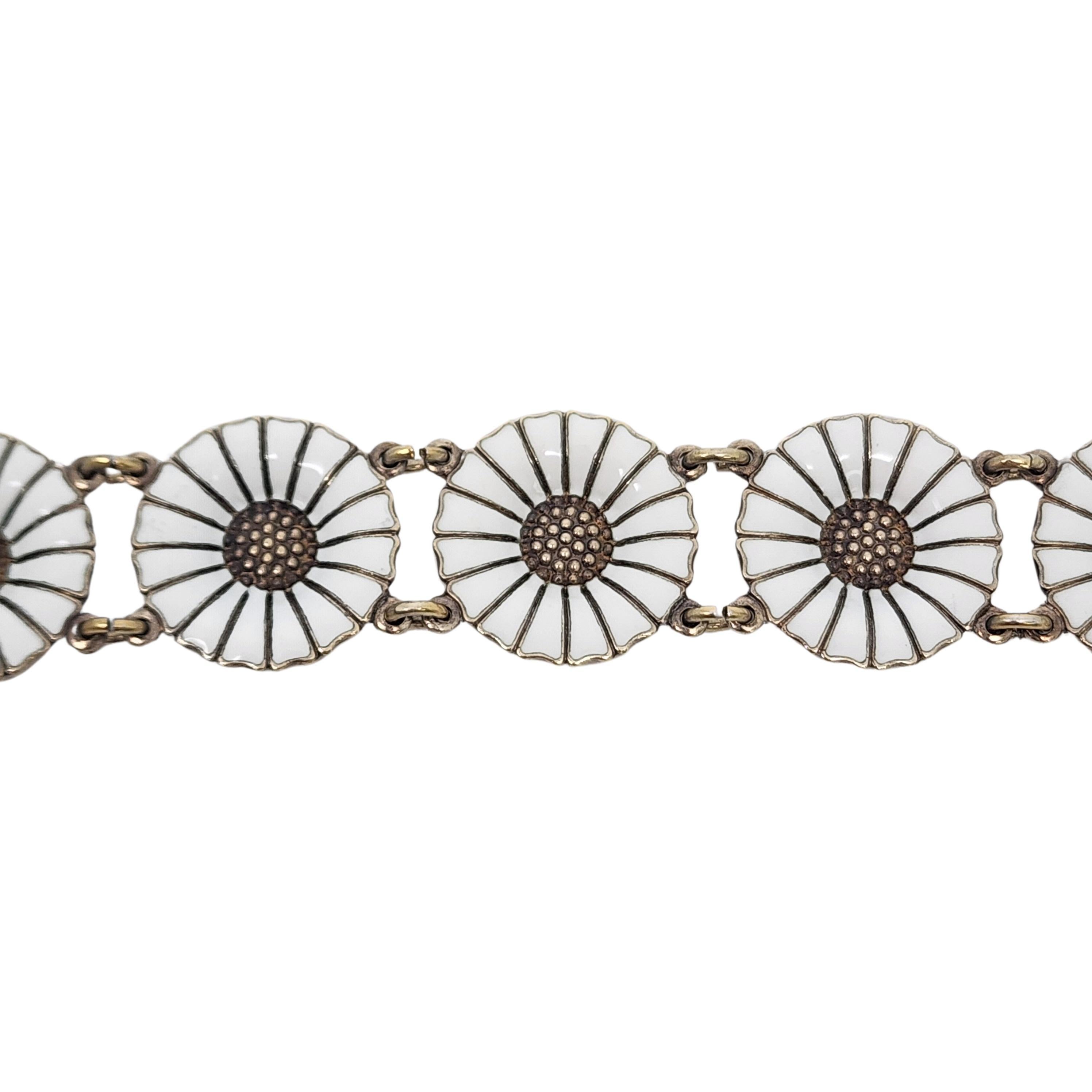 Women's Anton Michelsen Sterling Silver Gold Wash Enamel Marguerite Daisy Bracelet 17257
