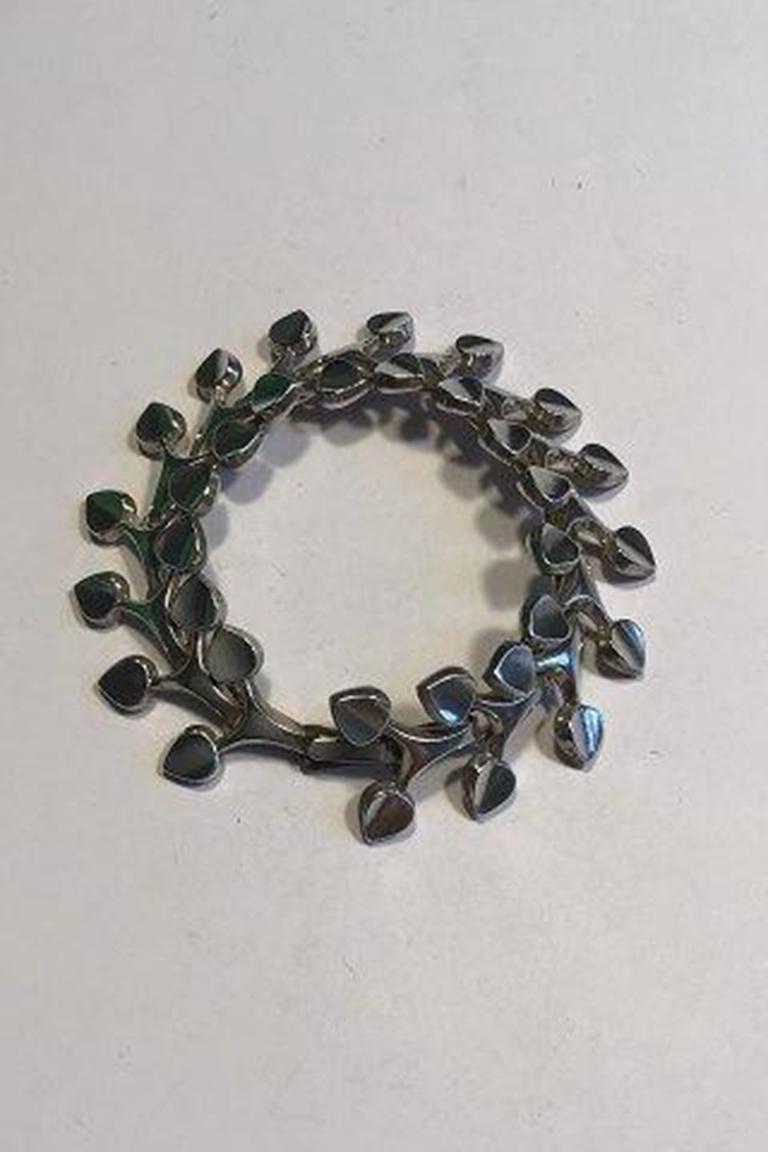 20th Century Anton Michelsen Sterling Silver Segmented Bracelet For Sale