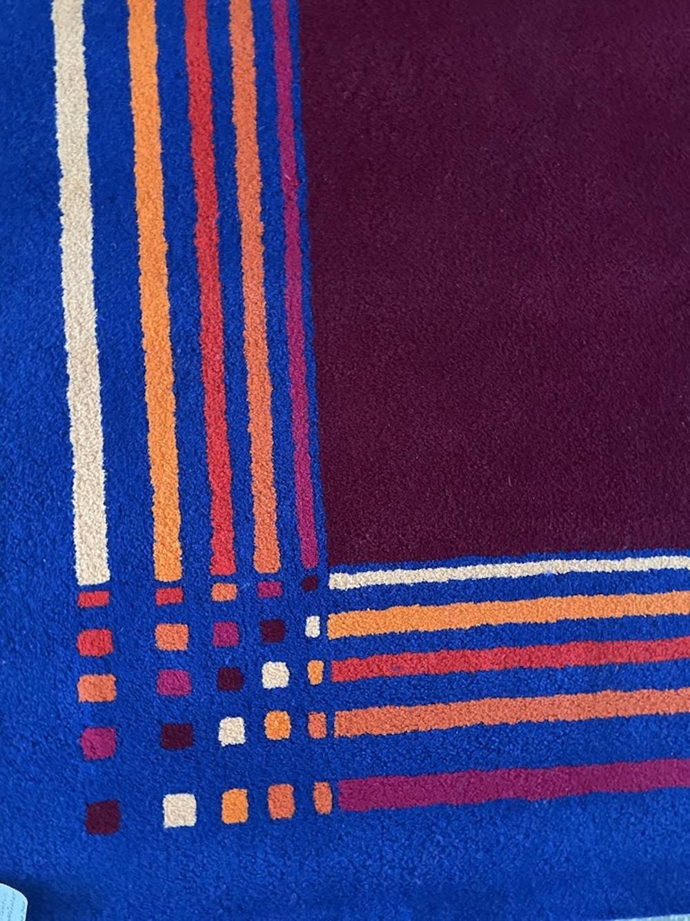 Swiss Anton Moseler Artistic Hand Tufted Rug by Tisca Switzerland 1990s For Sale