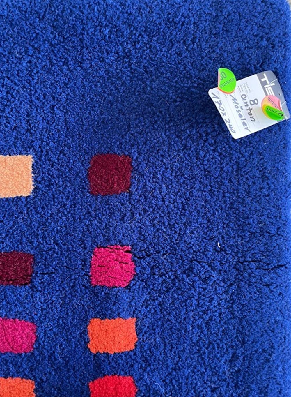 Wool Anton Moseler Artistic Hand Tufted Rug by Tisca Switzerland 1990s For Sale