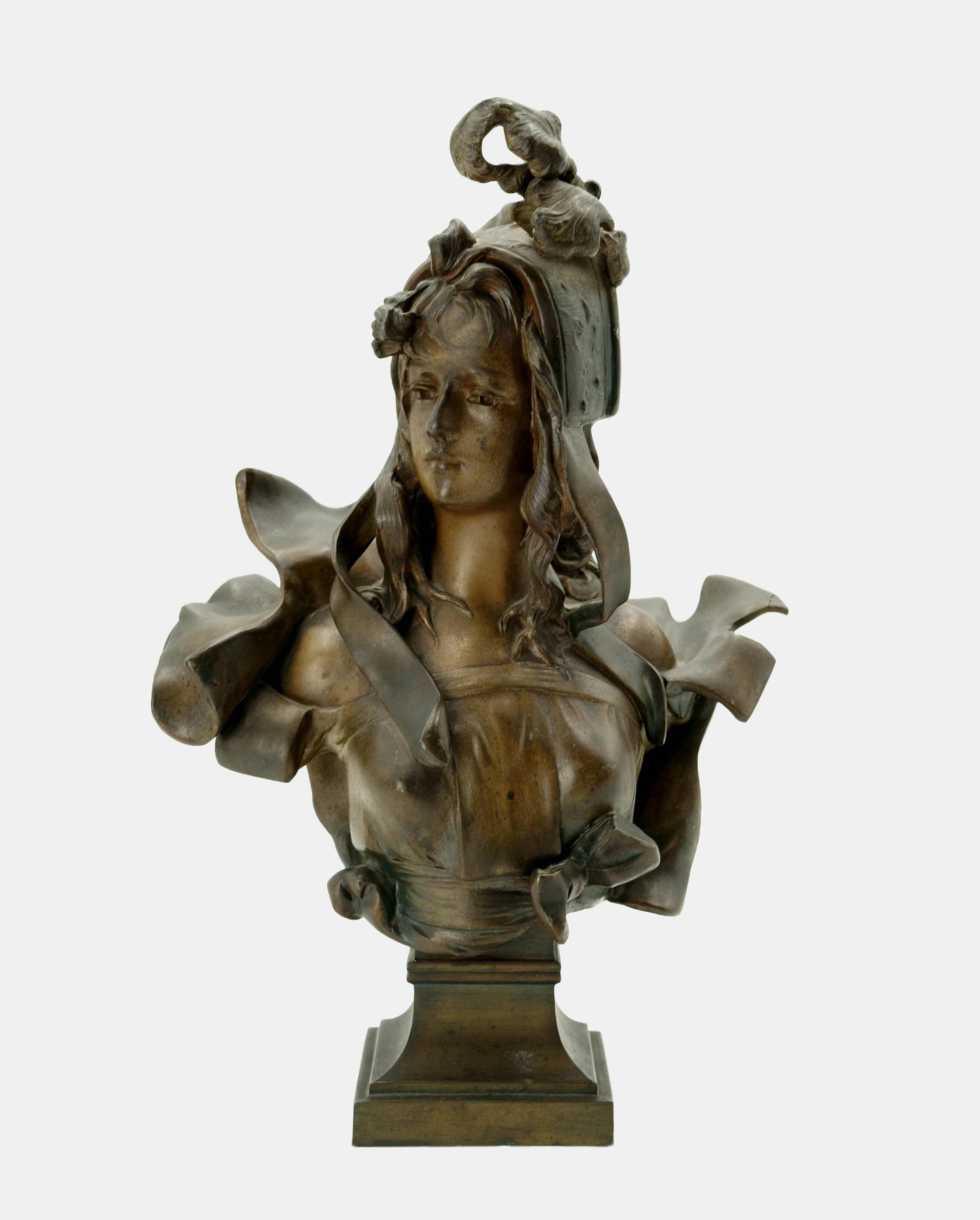Figurative Sculpture Anton Nelson - Buste of a young woman / - The Opulence of Beauty -