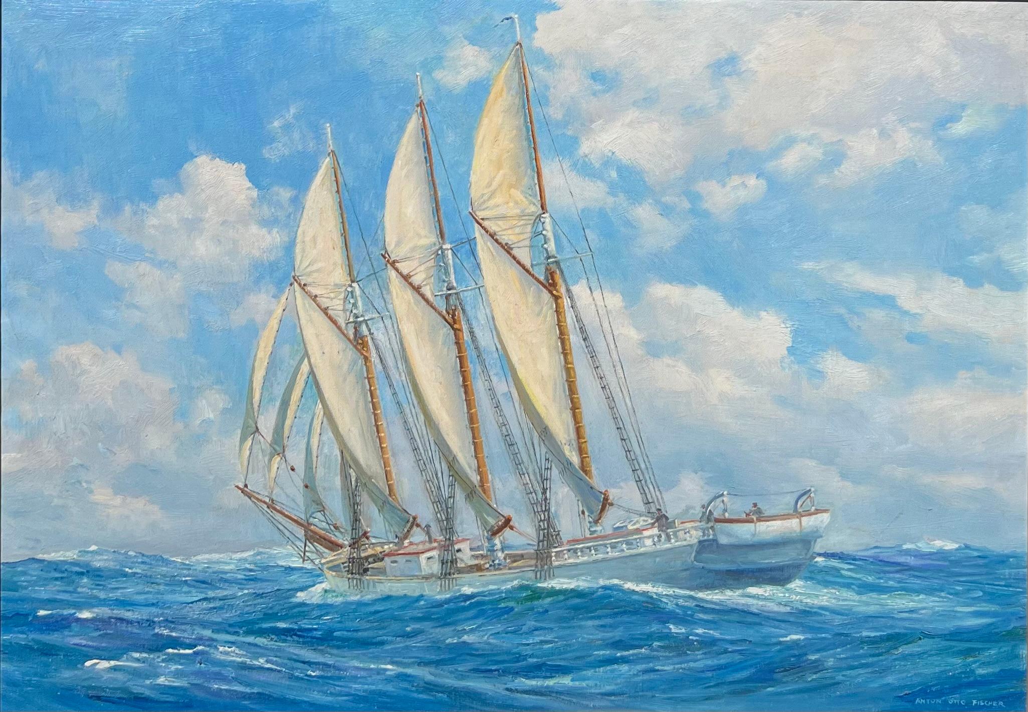 A Full Sail - Painting Vittoriano di Anton Otto Fischer