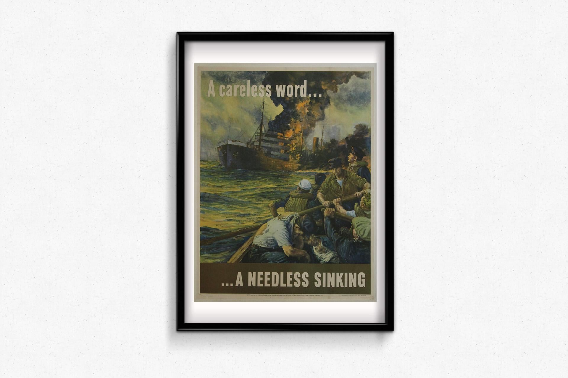 En 1942, l'artiste maritime acclamé Anton Otto Fischer a réalisé ce spectaculaire W en vente 3