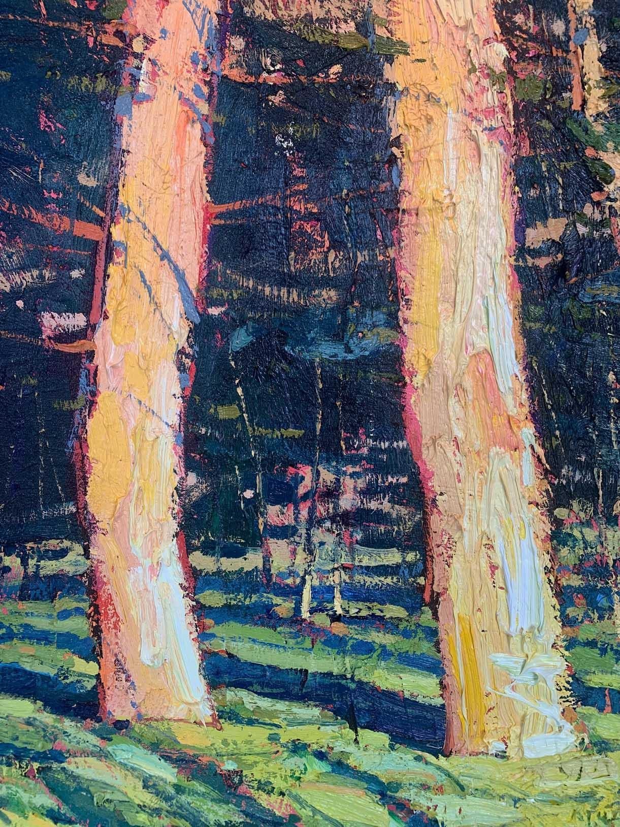 Giornata lenta - Landscape Painting Grigio di Anton Pavlenko