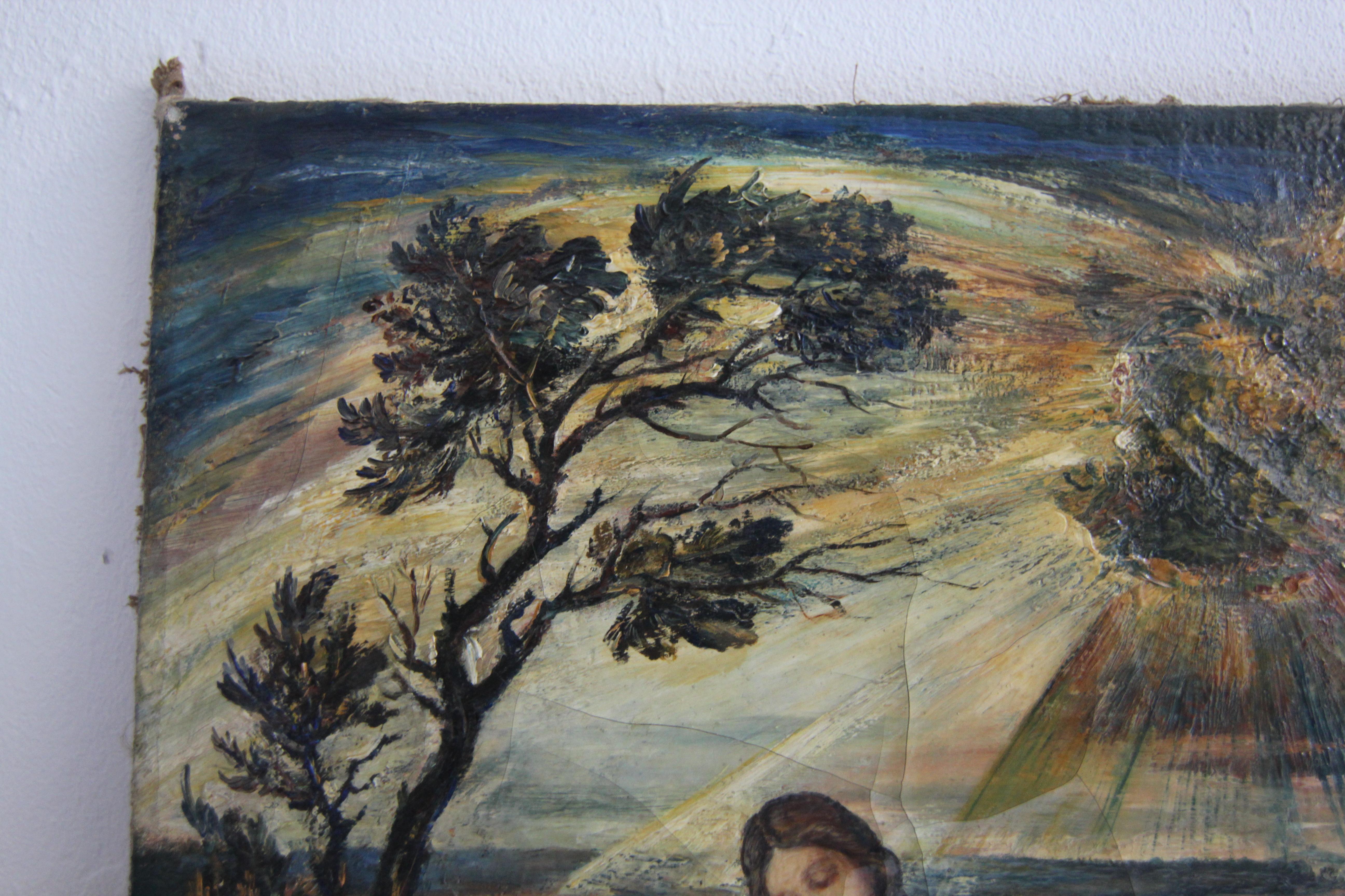 Anton Rausch, Madonna with Child, Oil on Canvas For Sale 4
